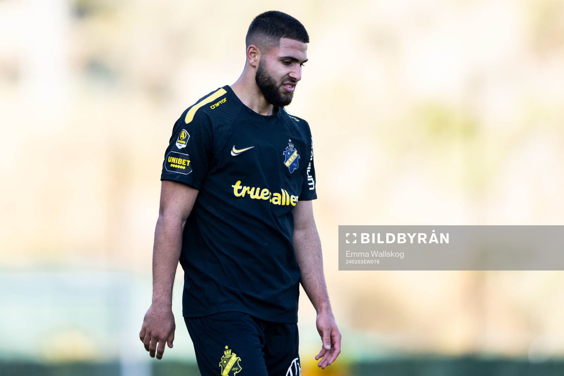 Omar Faraj of AIK looks dejected