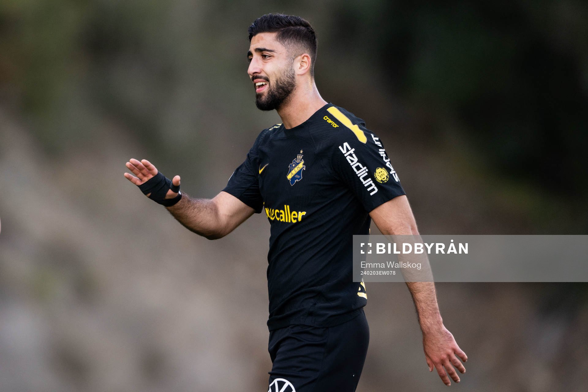 Ahmad Faqa of AIK reacts