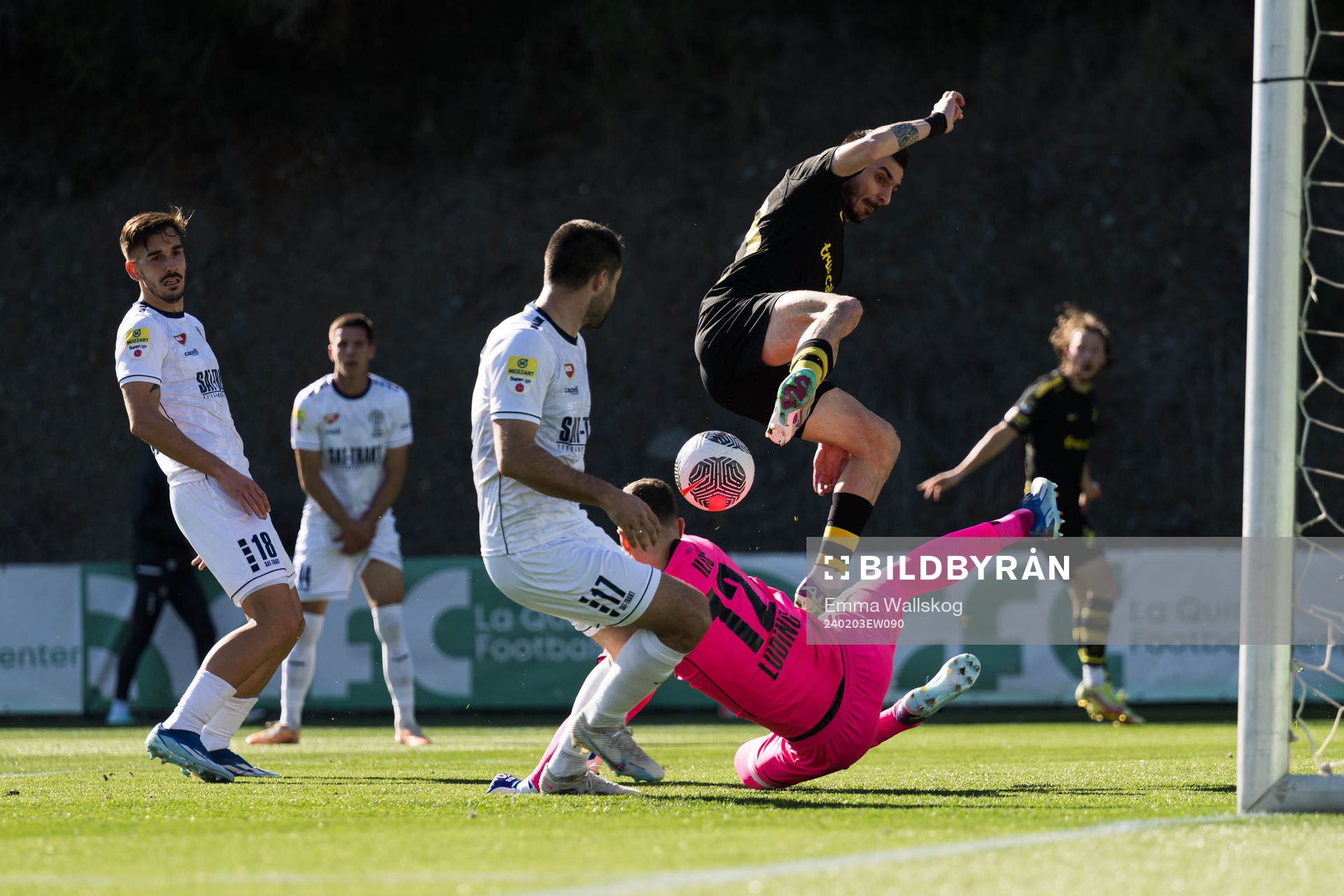 Veljko Ilic of FK TSC Backa Topola and Ioannis Pittas of AIK