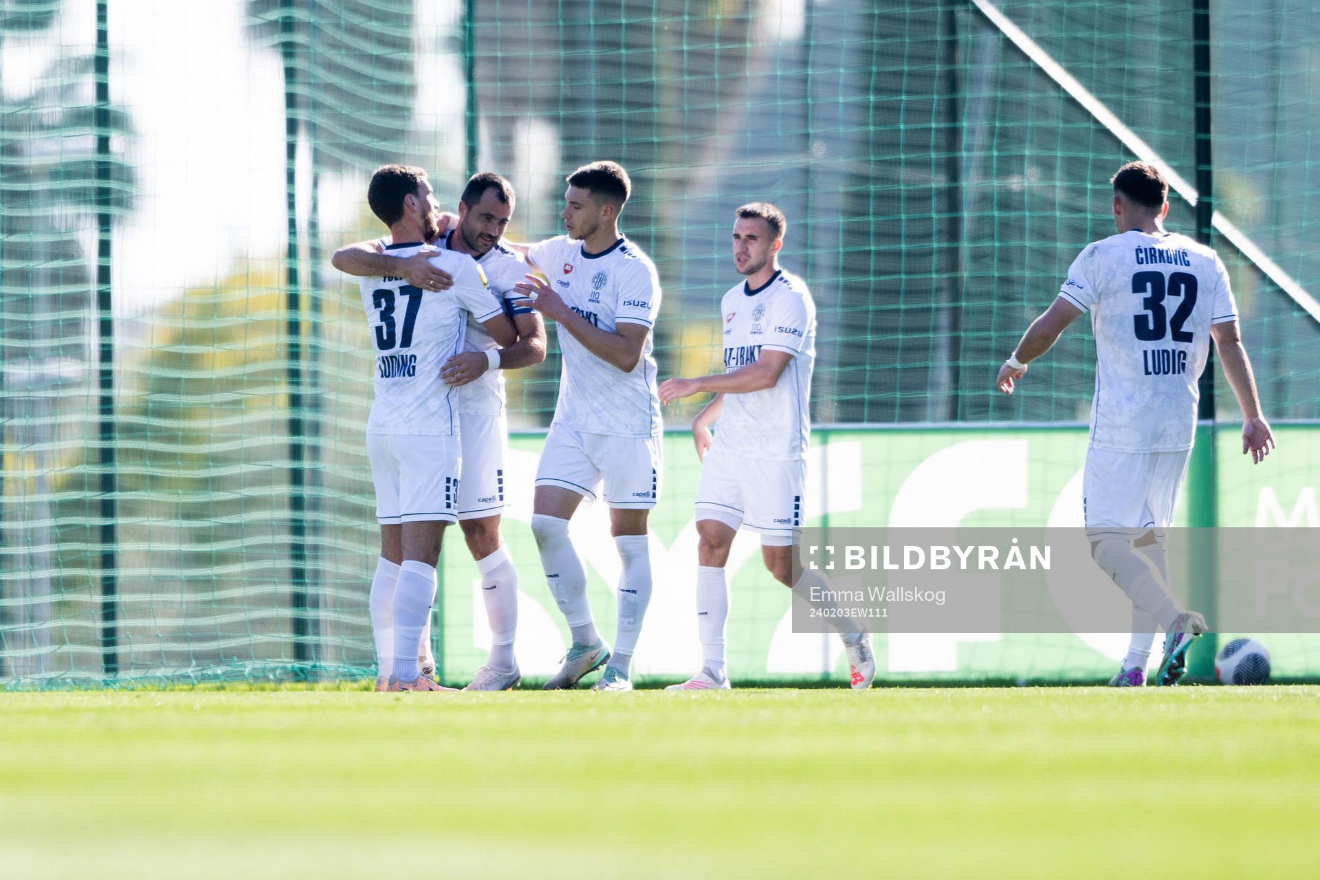 Players of FK TSC Backa Topola celebrate