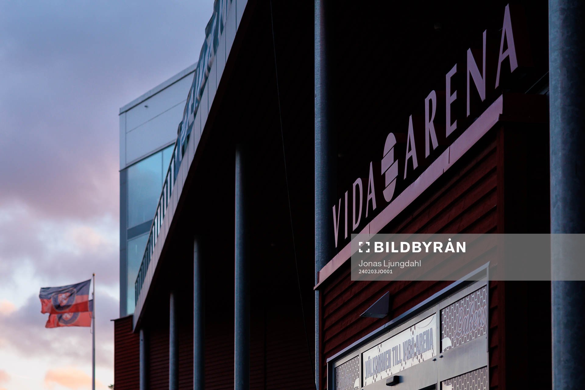 Exteriör vy av Vida arena