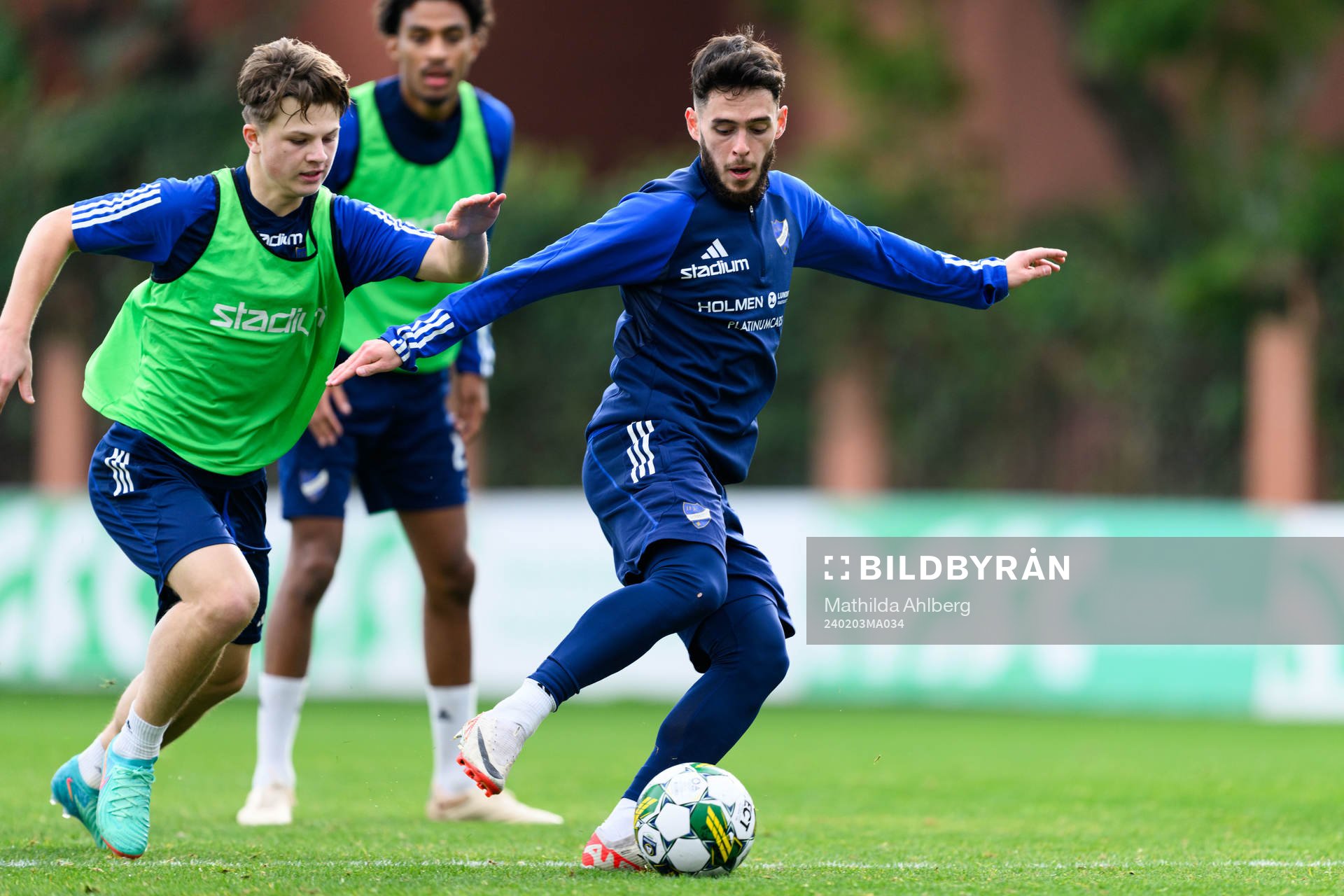 IFK Norrköpings Laorent Shabani under en träning med IFK Norrköping den 3 februari 2024 i Marbella. 