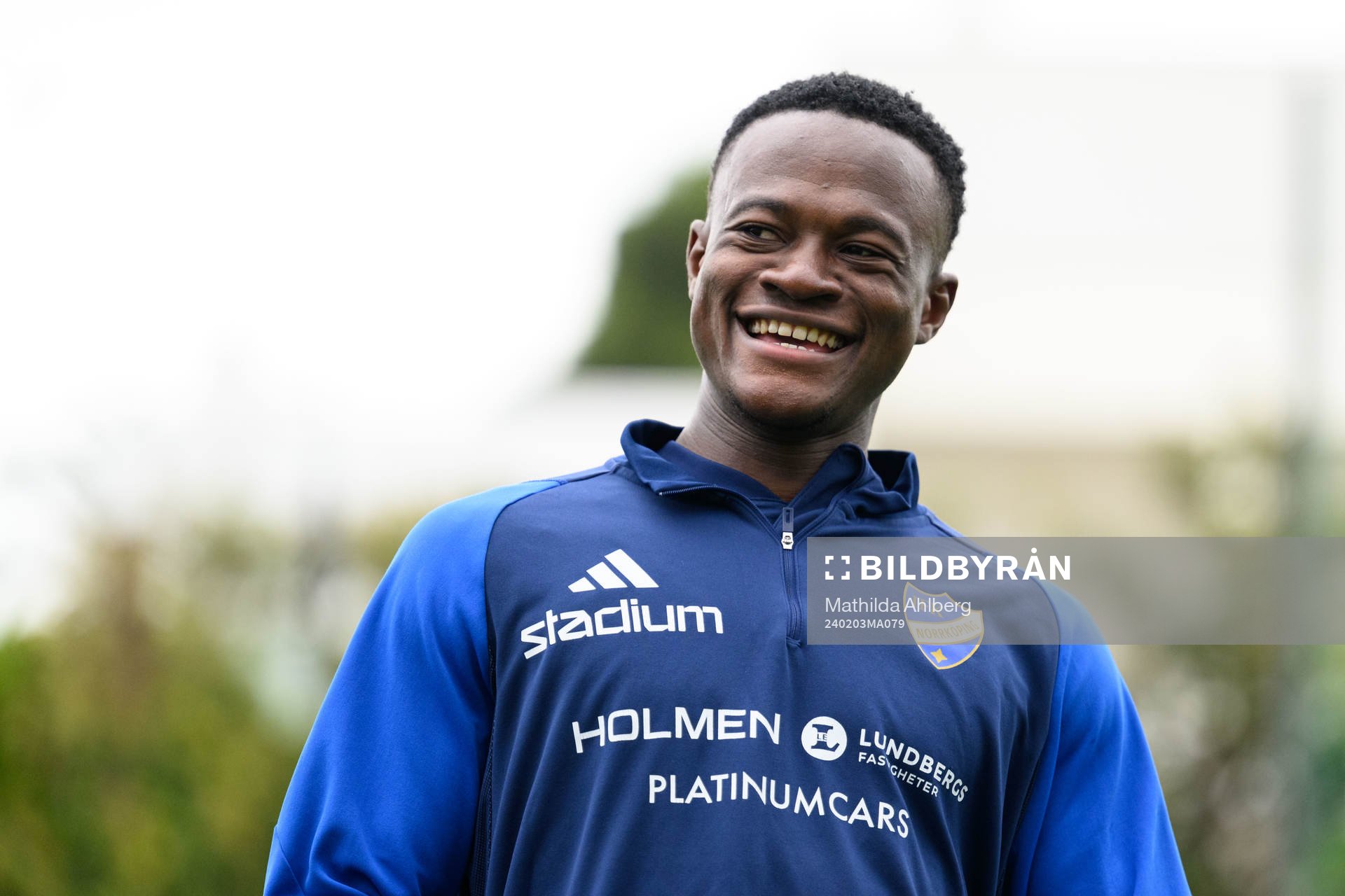 IFK Norrköpings Stephen Bolma under en träning med IFK Norrköping den 3 februari 2024 i Marbella. 