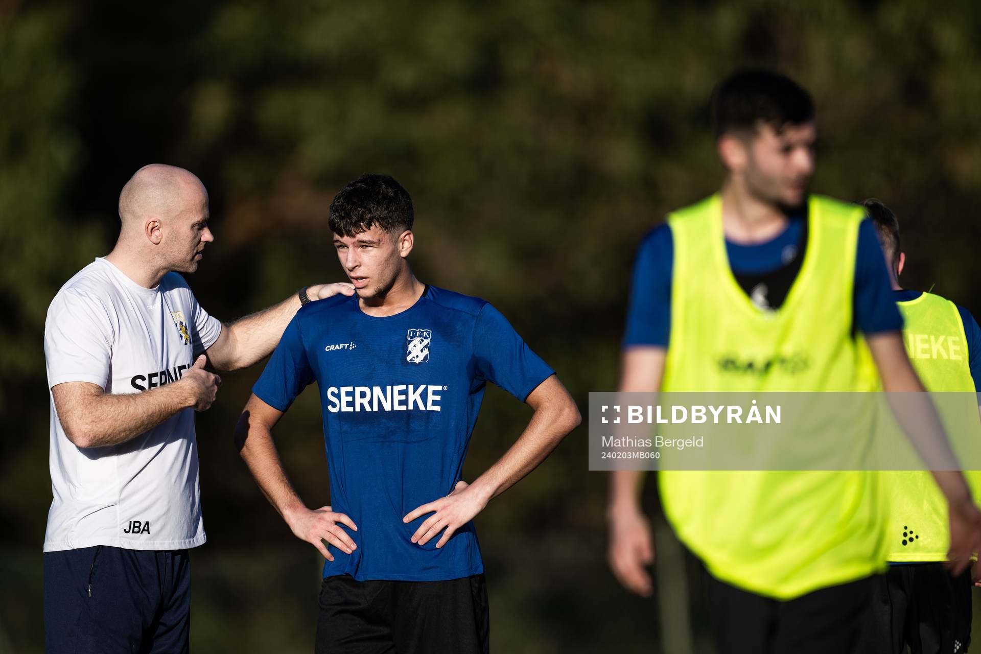 Tränare Jens Berthel Askou och Lion Beqiri
