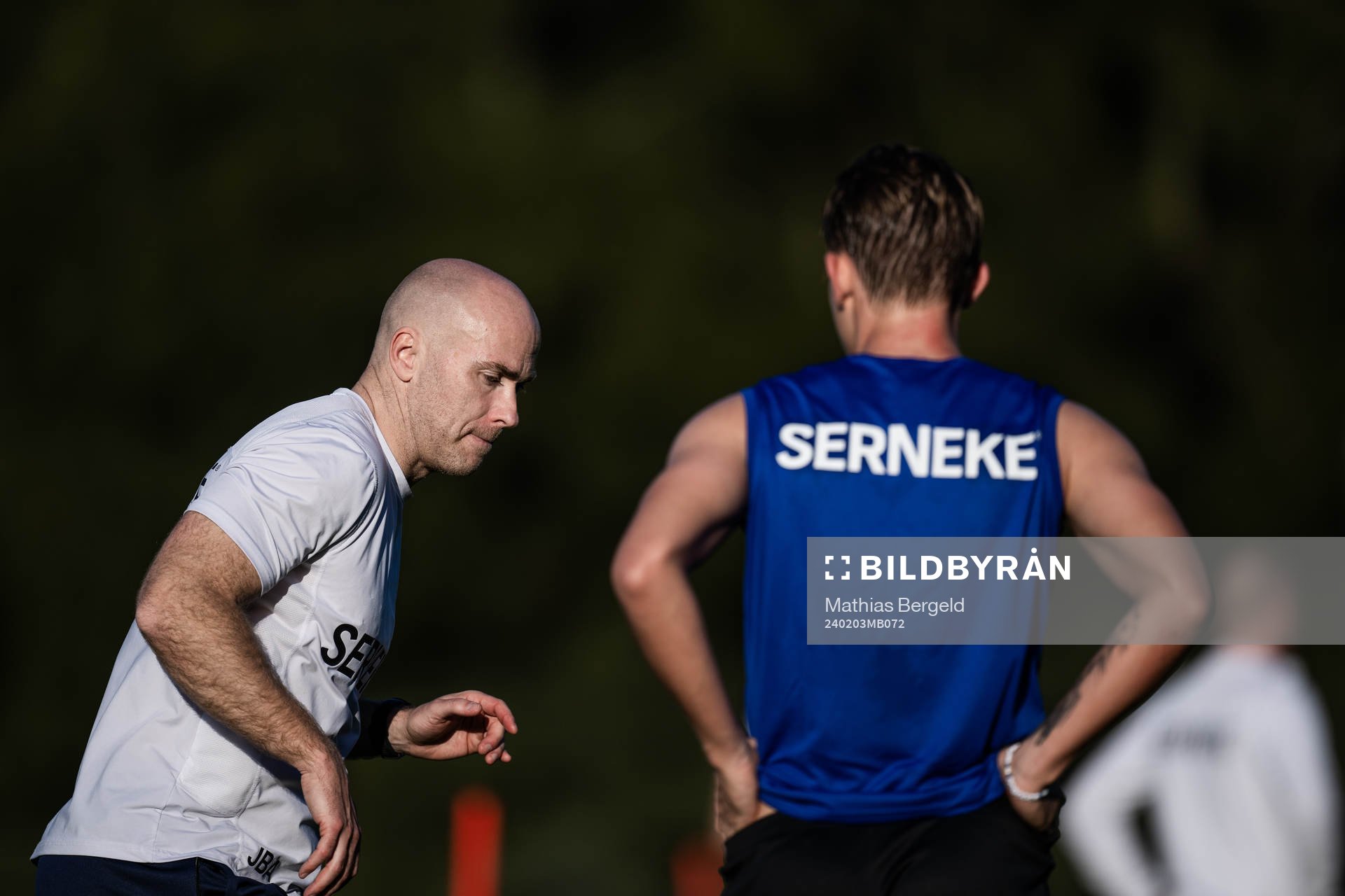 Tränare Jens Berthel Askou och Linus Carlstrand