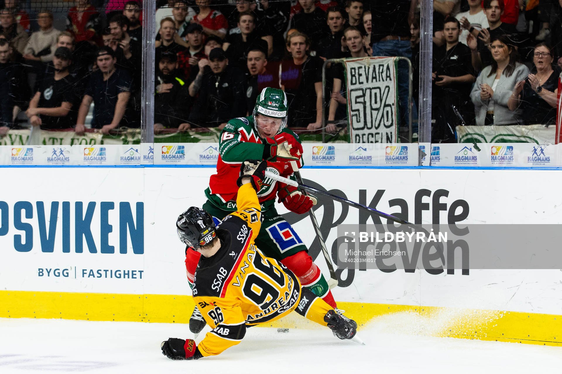Frölundas Otto Stenberg och Luleås Pontus Andreasson