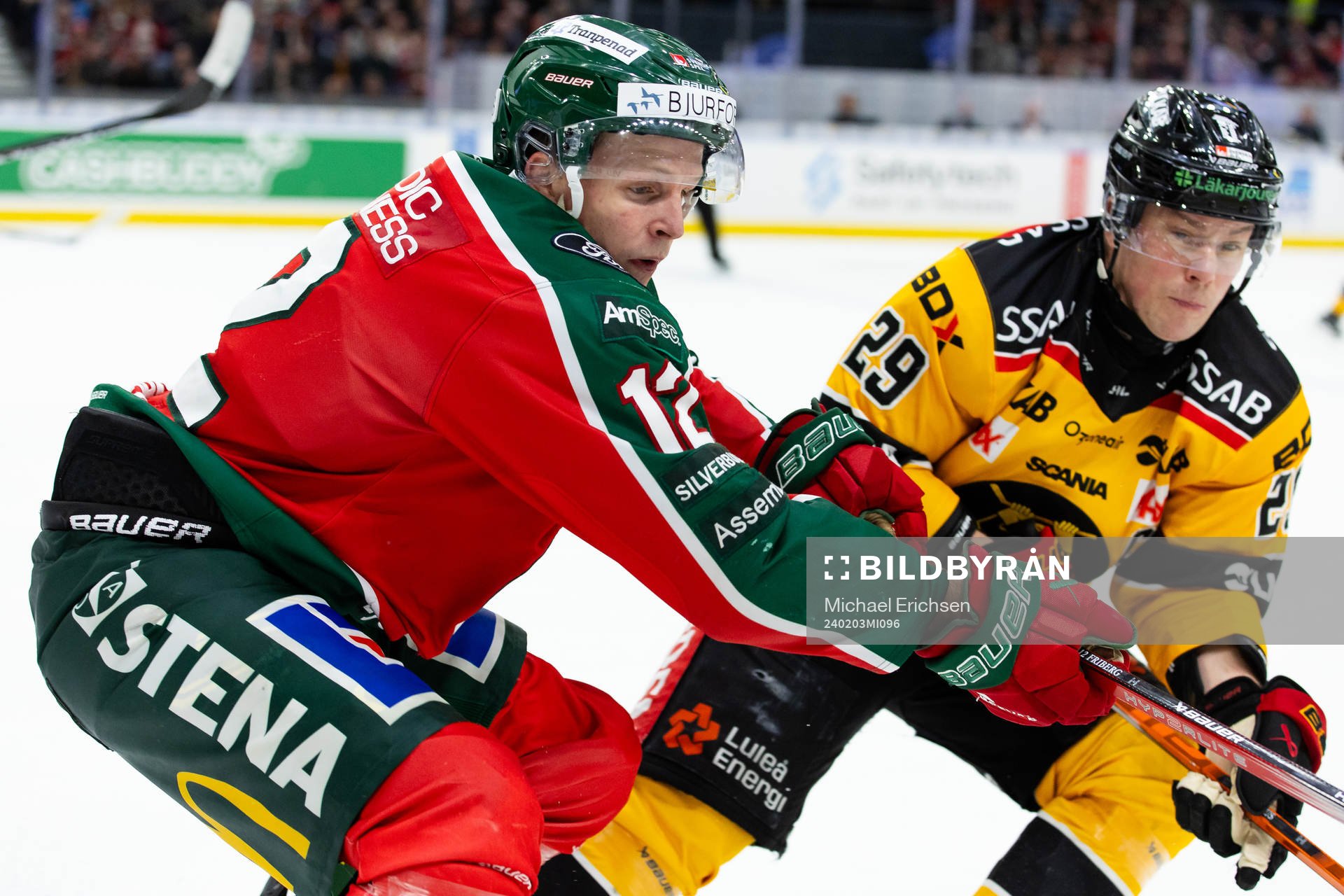 Frölundas Max Friberg och Luleås Erik Gustafsson