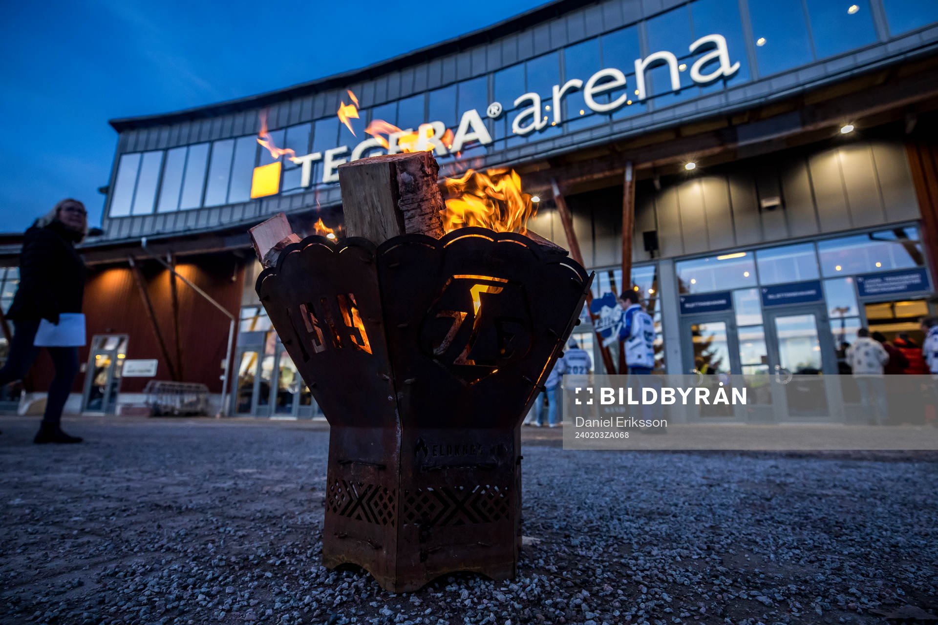 Tegera Arena innan ishockeymatchen i SHL mellan Leksand och