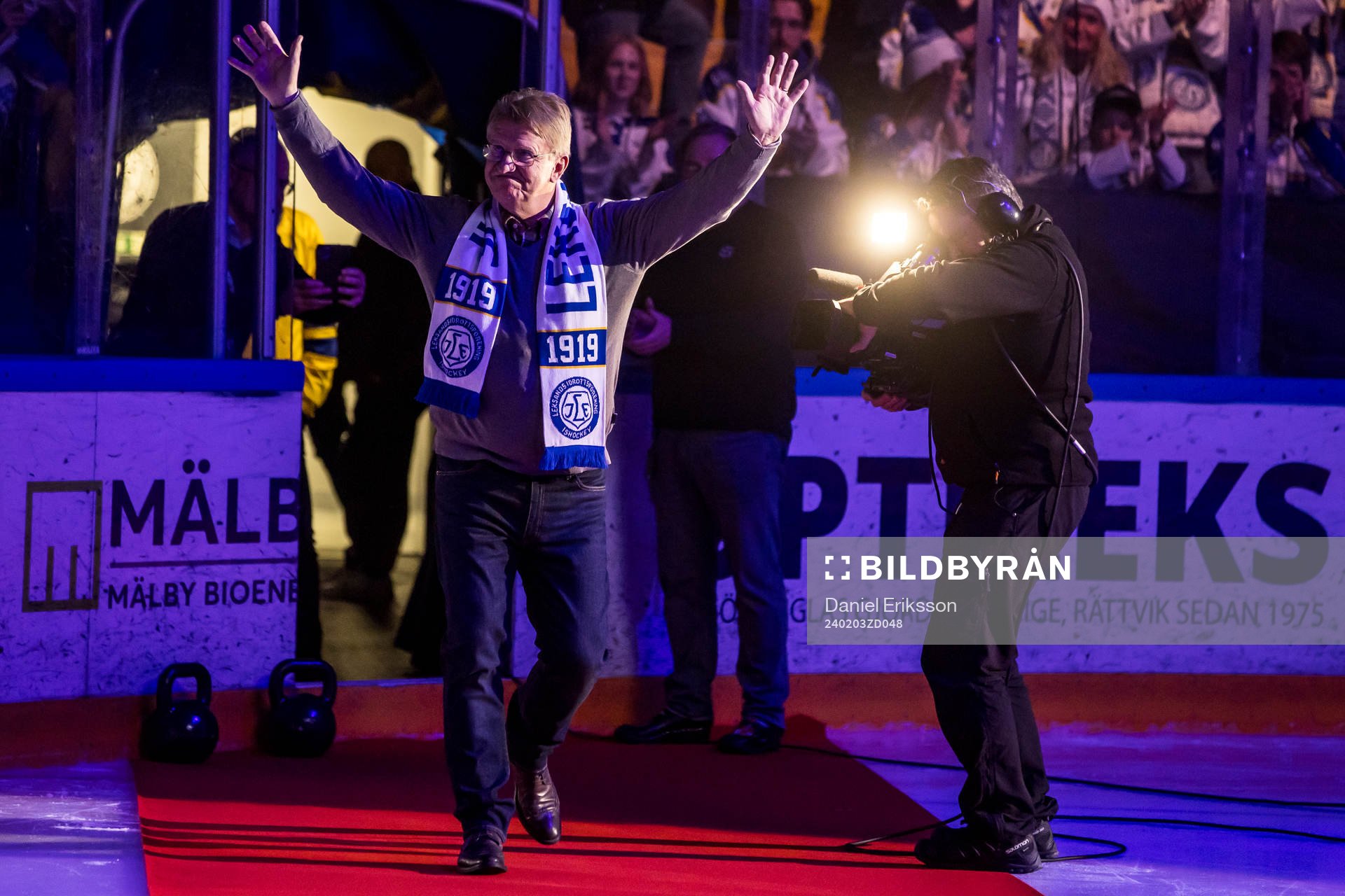 Tomas Jonsson innan ishockeymatchen i SHL mellan Leksand