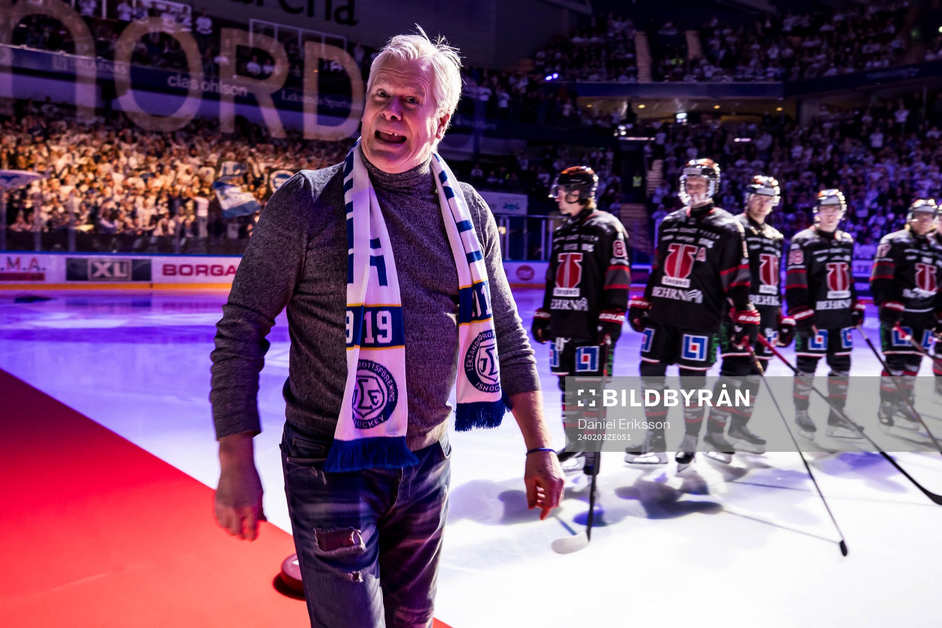 Magnus Svensson innan ishockeymatchen i SHL mellan Leksand
