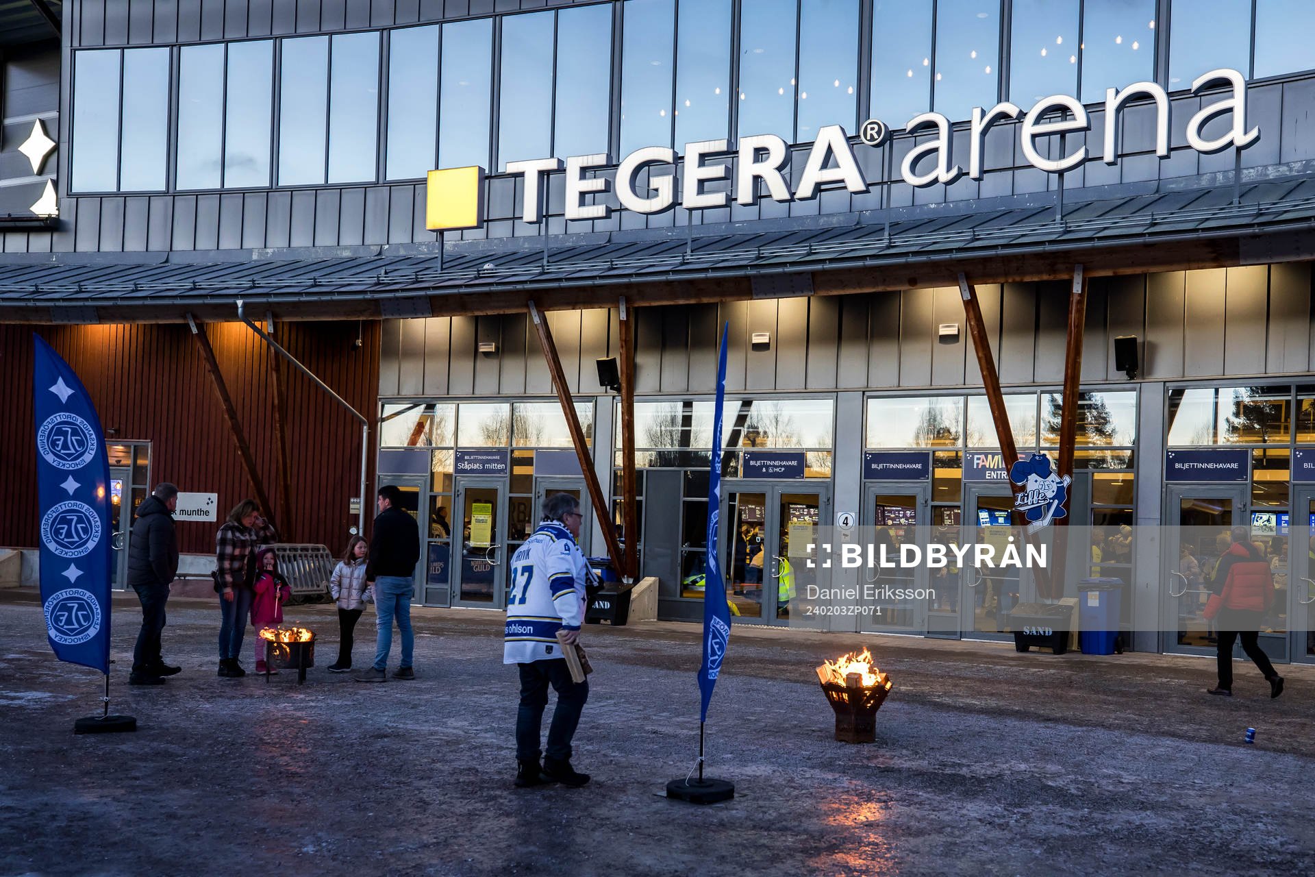 Tegera Arena innan ishockeymatchen i SHL mellan Leksand och