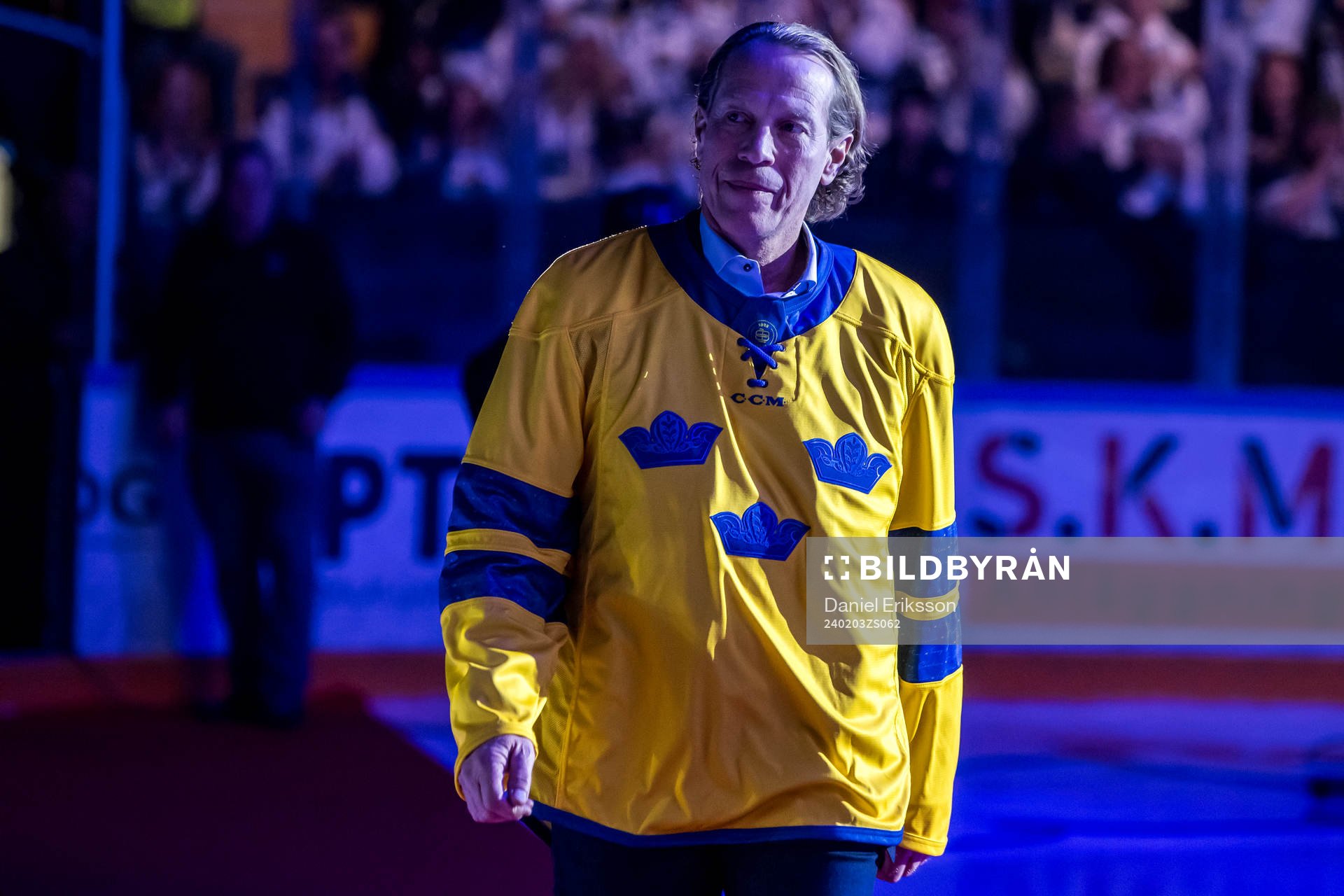 Jonas Bergqvist innan ishockeymatchen i SHL mellan Leksand
