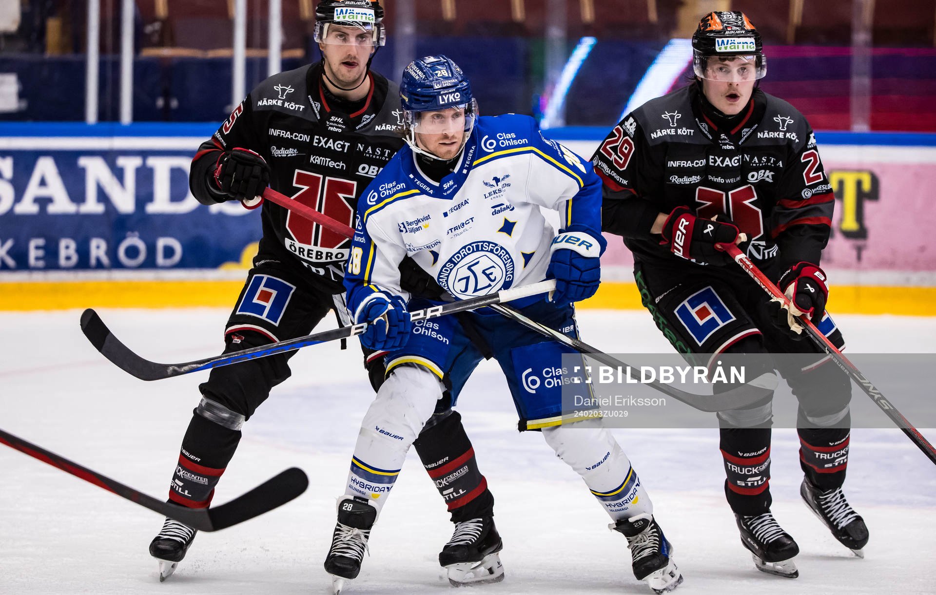 Örebros Philip Holm och Leksands Justin Glenn Kloos och