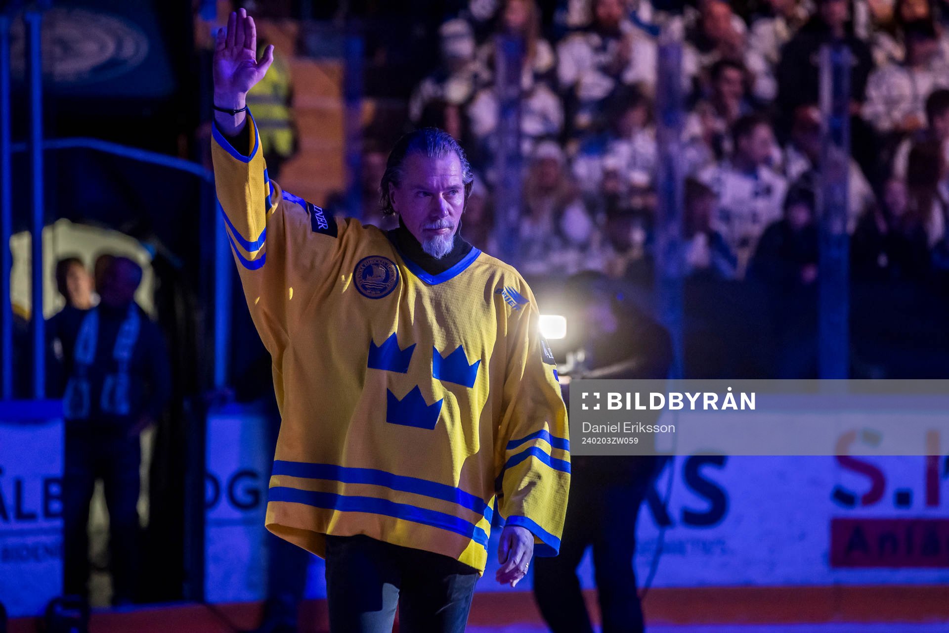 Roger Johansson innan ishockeymatchen i SHL mellan Leksand