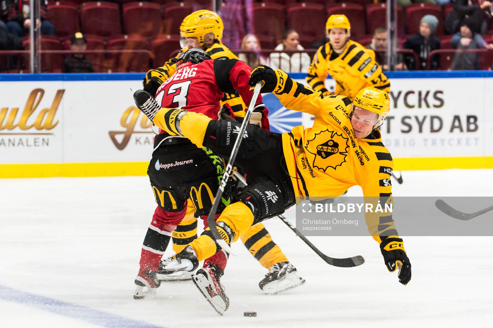 Malmö Redhawks Christoffer Forsberg och Skellefteås Anton