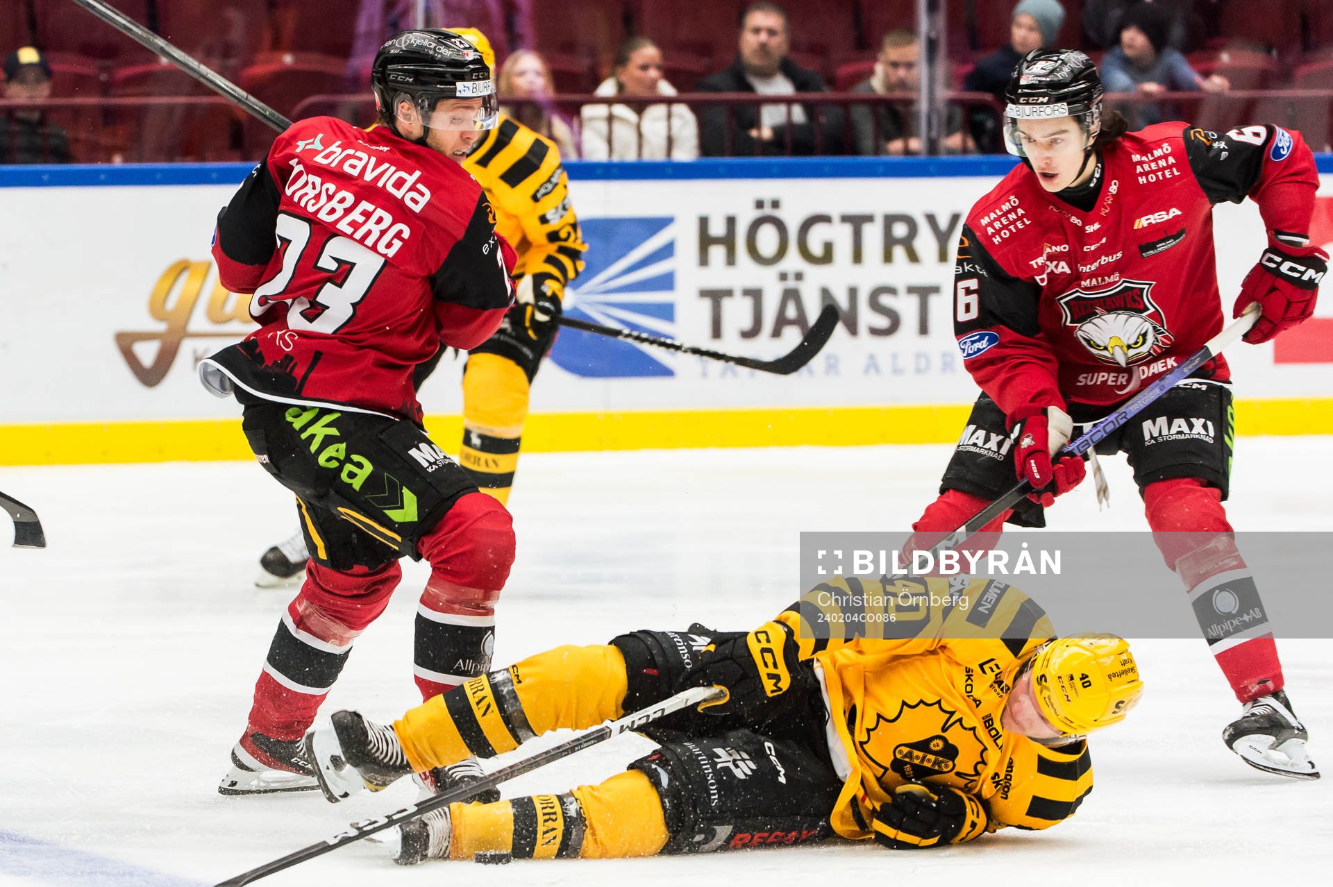 Malmö Redhawks Christoffer Forsberg och Dominik Badinka