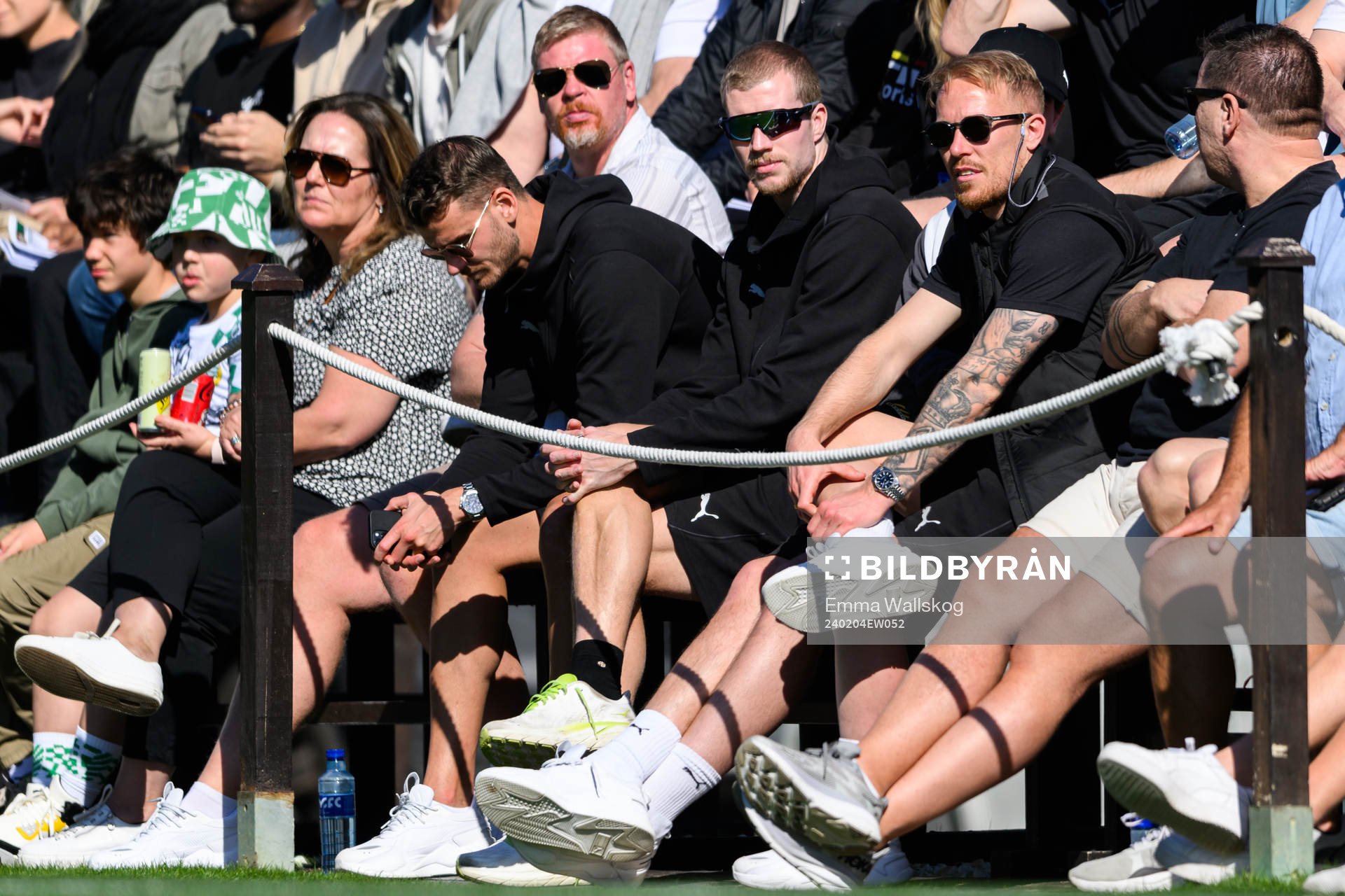 Simon Gustafson and Mikkel Rygaard Jensen of BK Häcken during the friendly football match between Hammarby and Sarpsborg 08 on February 4, 2024 in Marbella. 