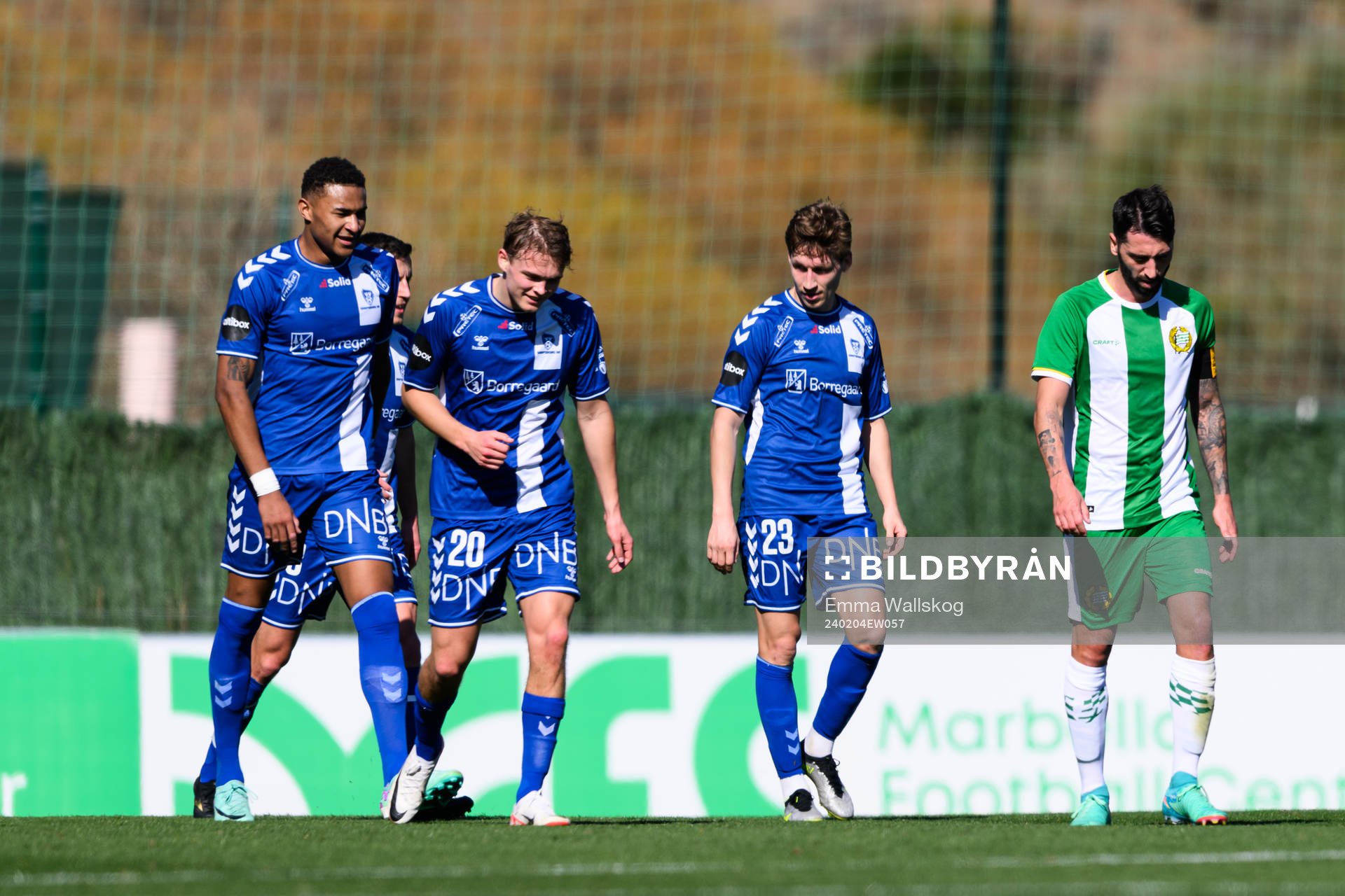 Peter Reinhardsen of Sarpsborg 08 celebrates and Nahir