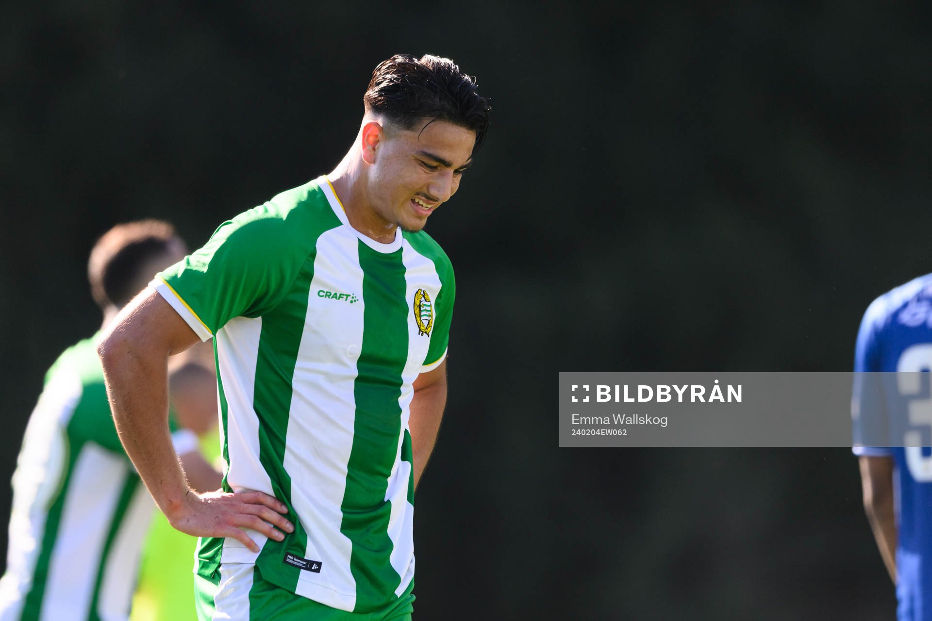 Josef Erabi of Hammarby looks dejected