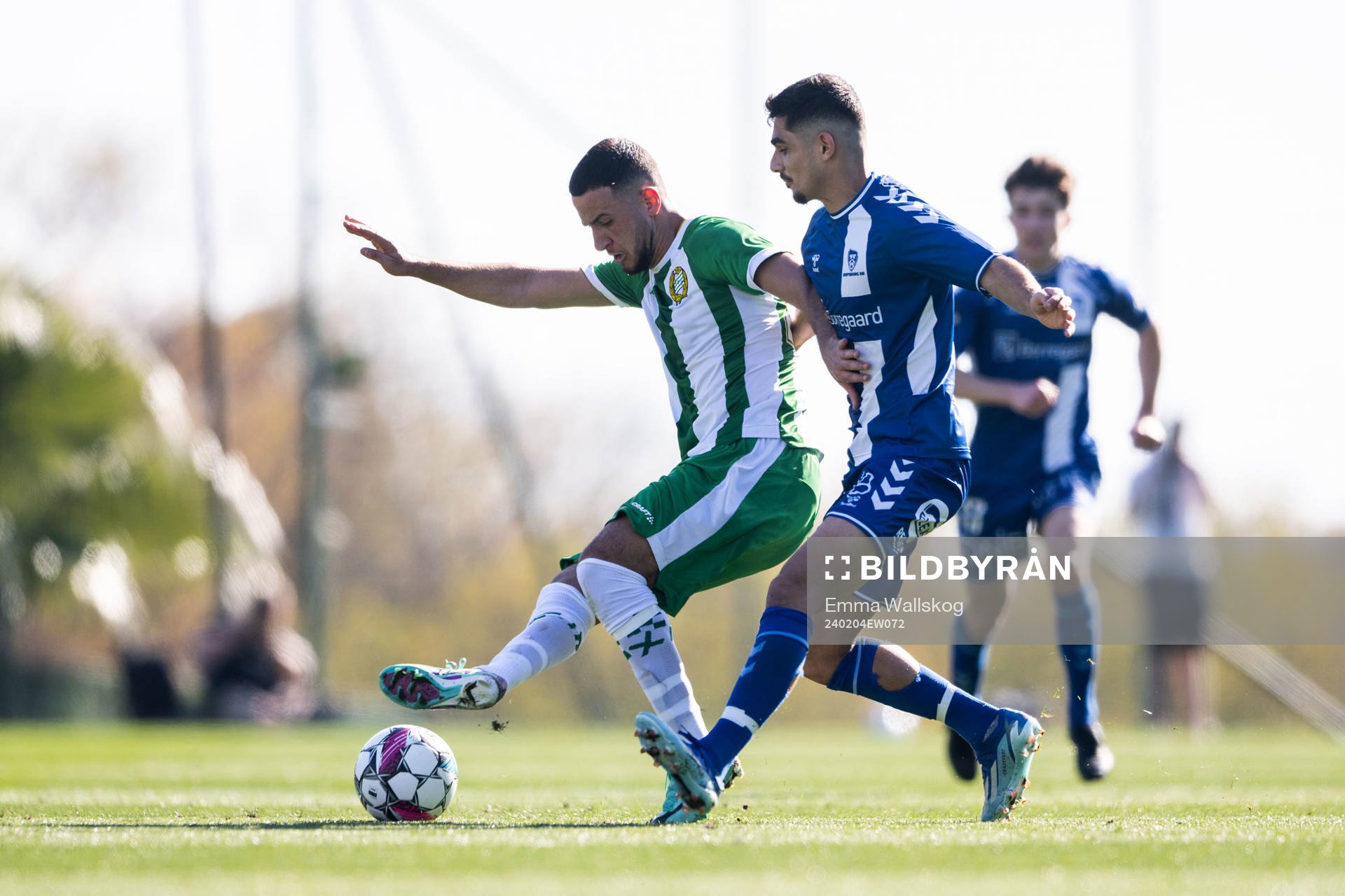 Abdelrahman Boudah Saidi of Hammarby and Aimar Sher of