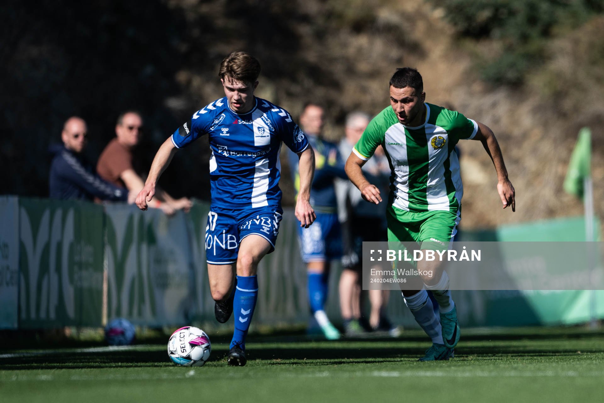Anders Hiim of Sarpsborg 08 and Abdelrahman Boudah Saidi of