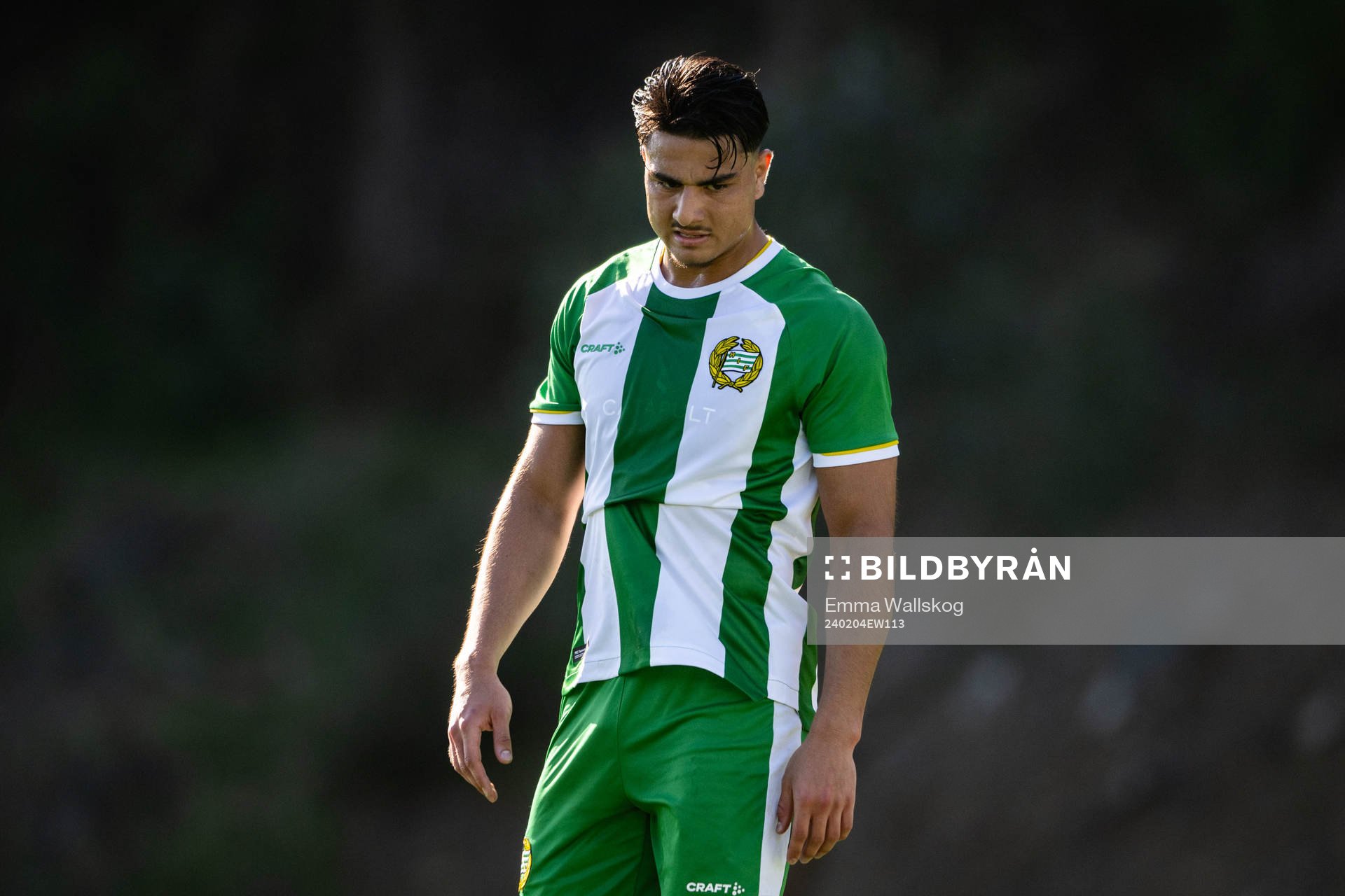 Josef Erabi of Hammarby looks dejected