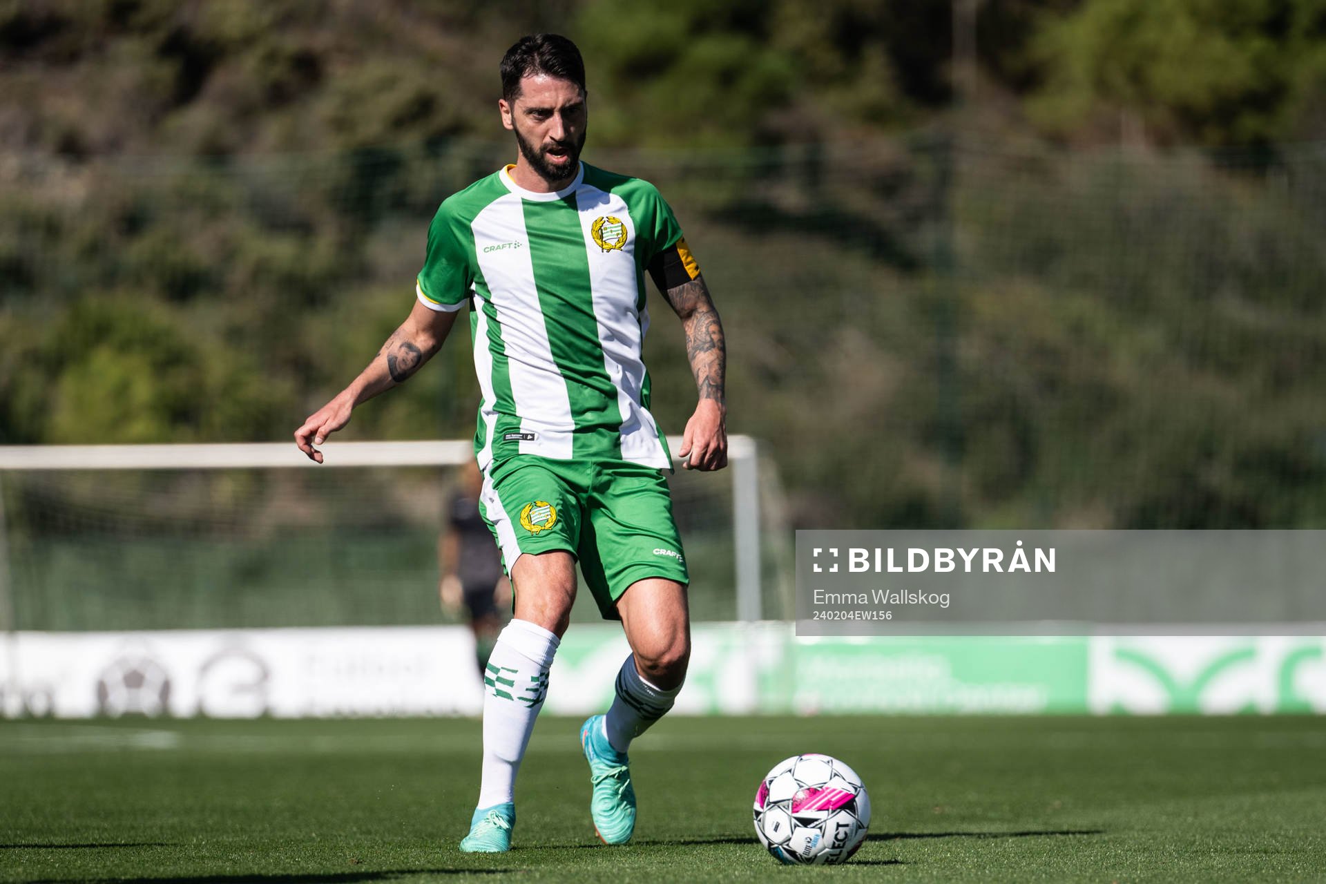 Nahir Besara of Hammarby during the friendly football match between Hammarby and Sarpsborg 08 on February 4, 2024 in Marbella. 