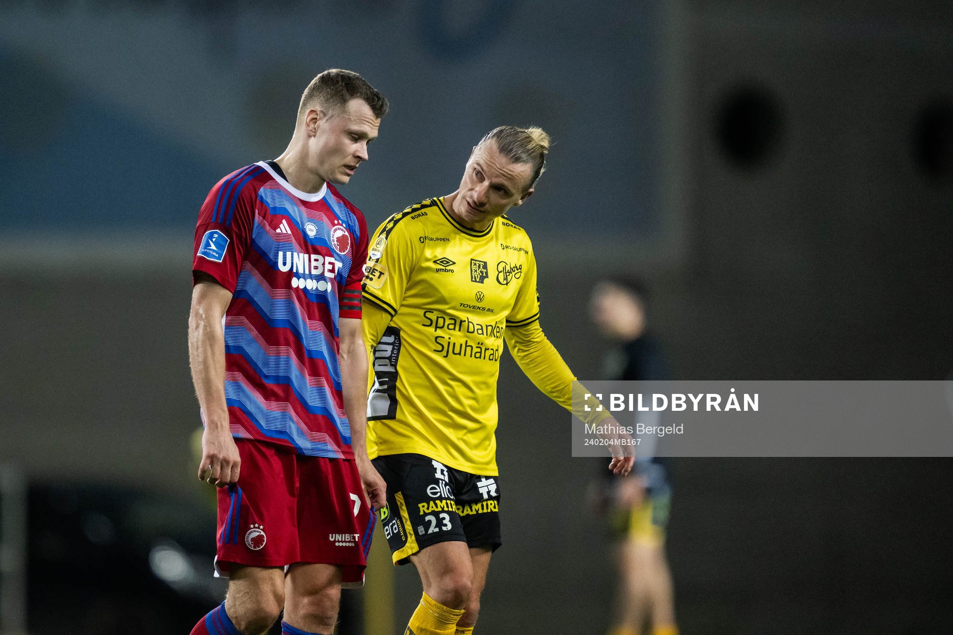 Viktor Claesson of FC Copenhagen and Niklas Hult of Elfsborg