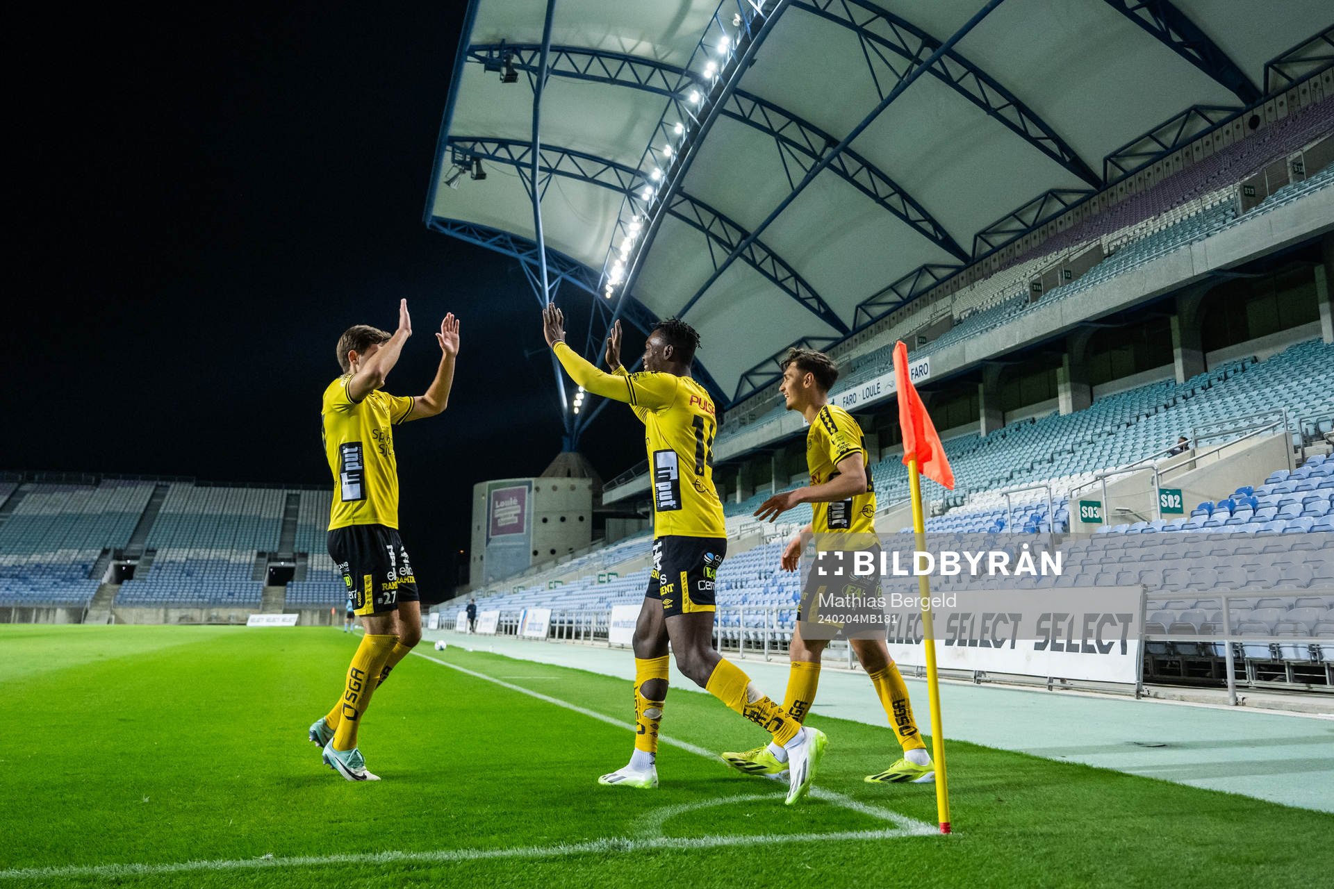 Besfort Zeneli, Jalal Abdullah and Camil Jebara of Elfsborg