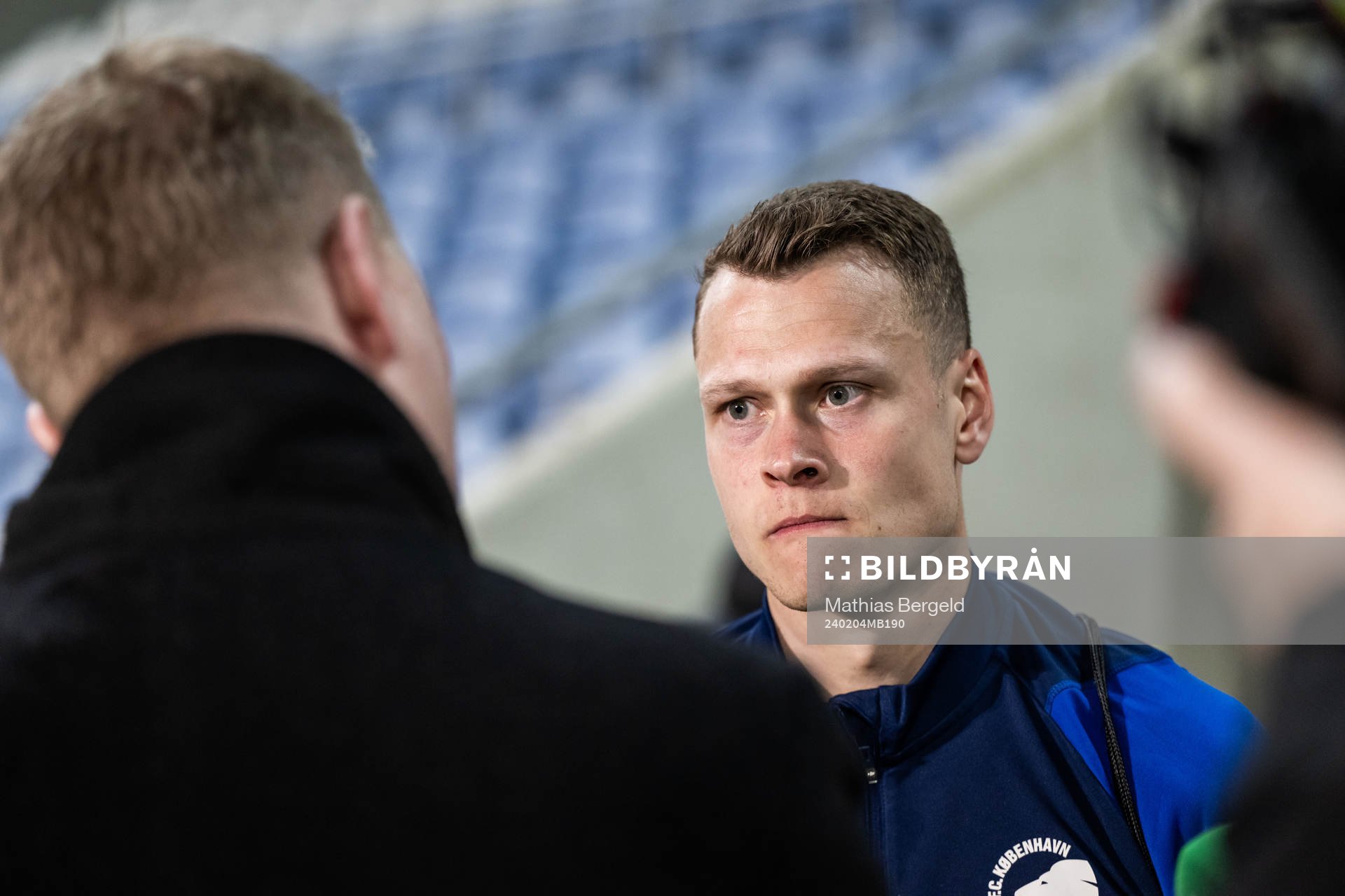 Viktor Claesson of FC Copenhagen is interviewed