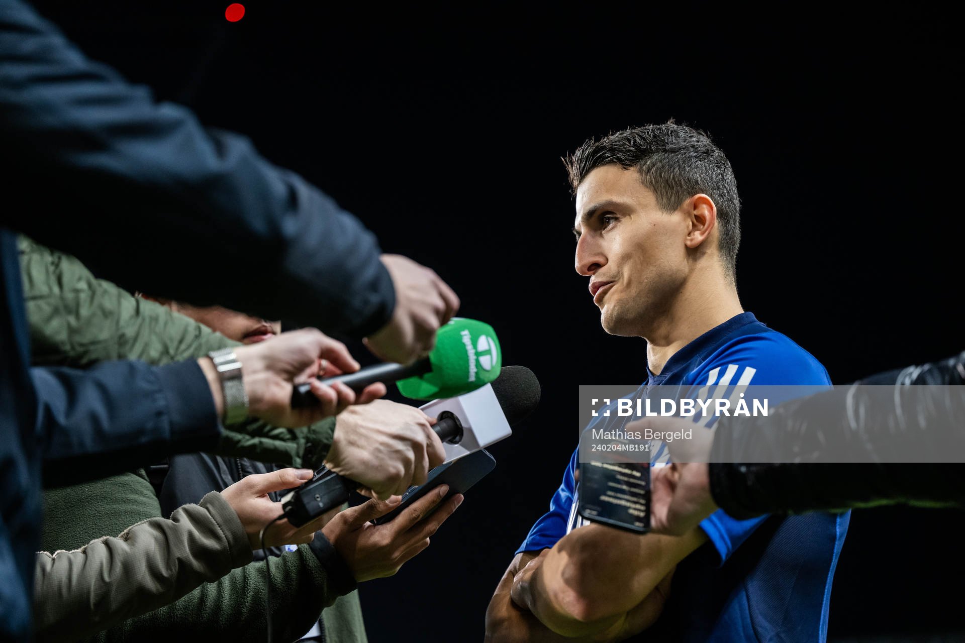 Mohamed Elyounoussi of FC Copenhagen is interviewed