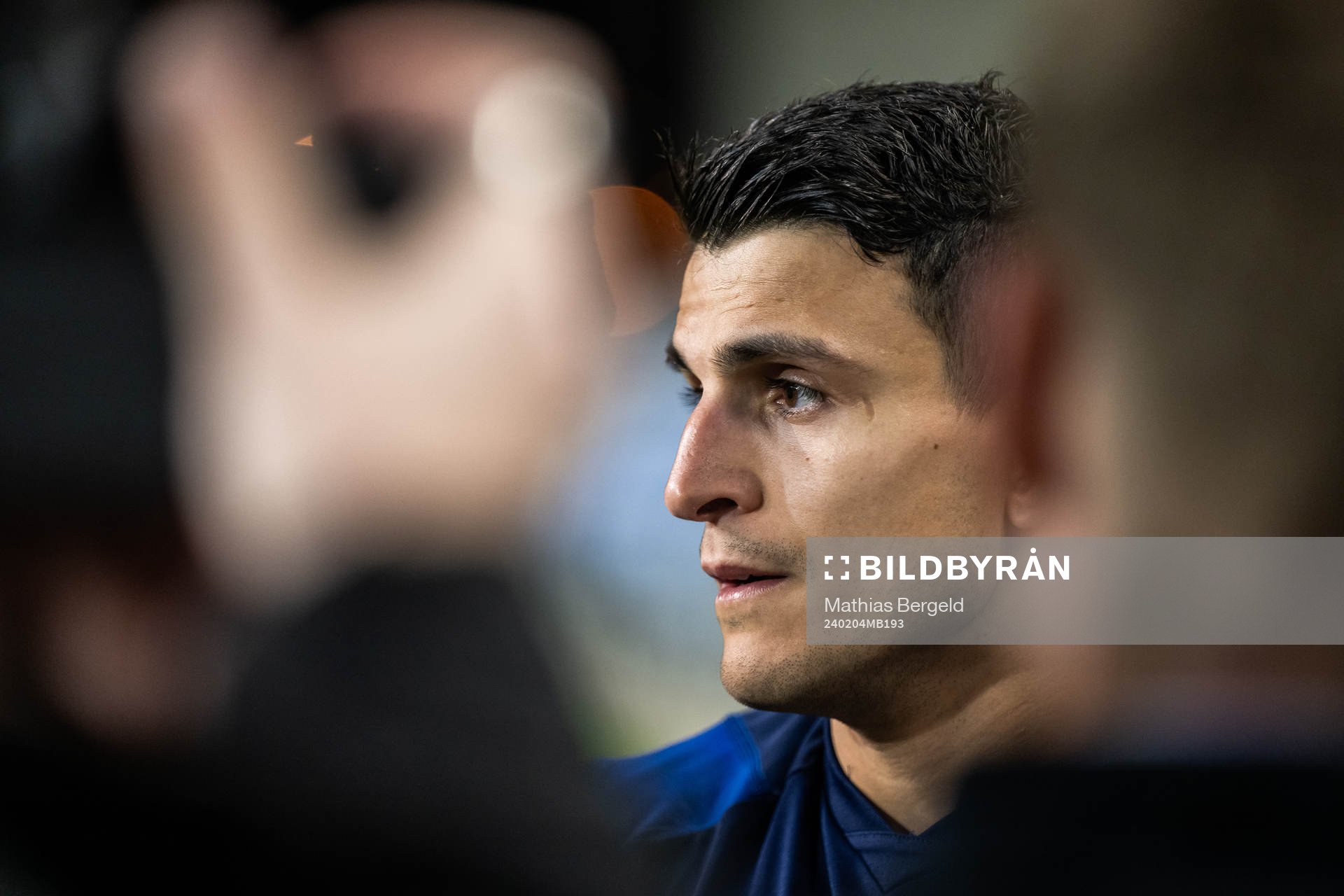 Mohamed Elyounoussi of FC Copenhagen is interviewed