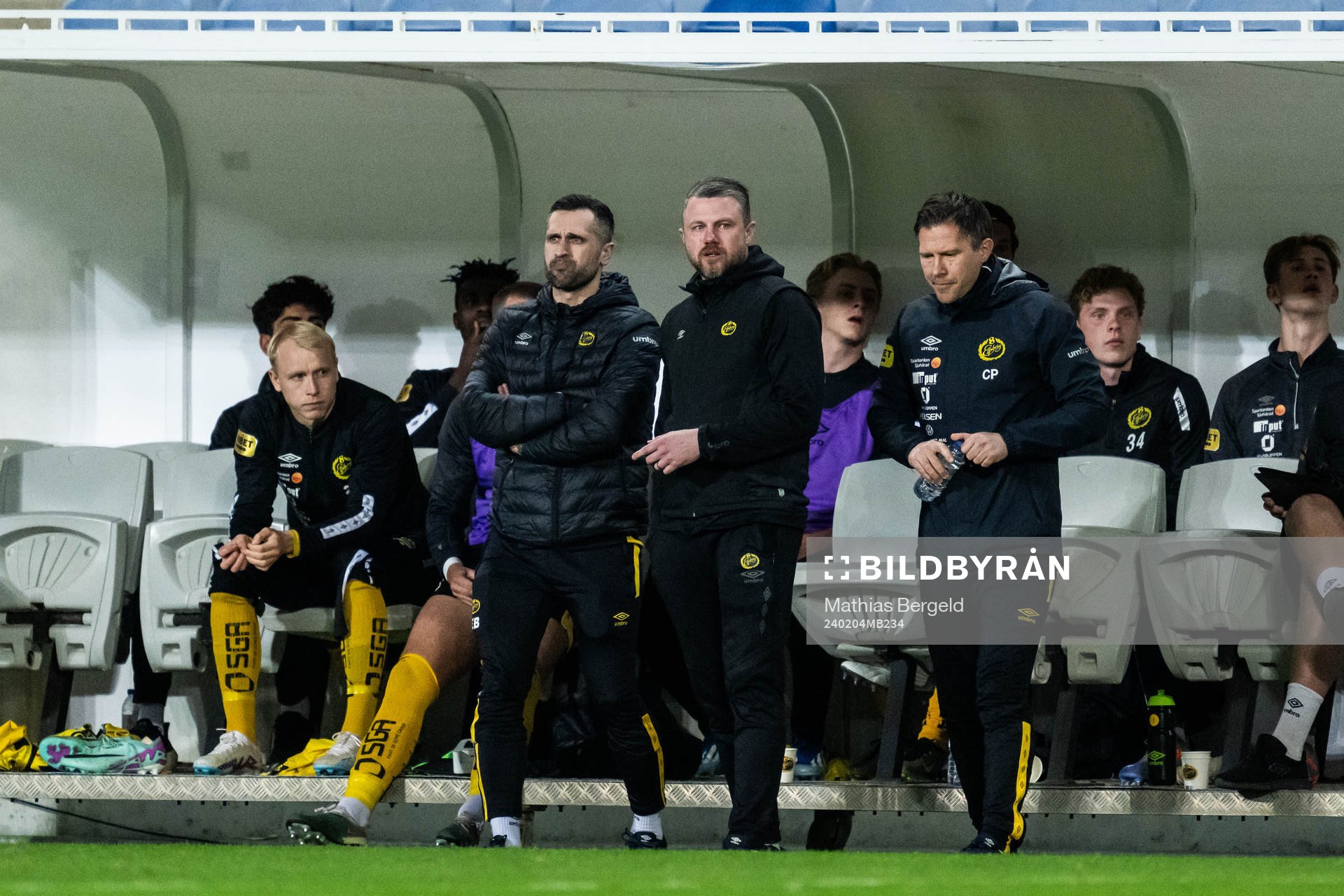 Assistant coach Emir Bajrami, manager Jimmy Thelin and
