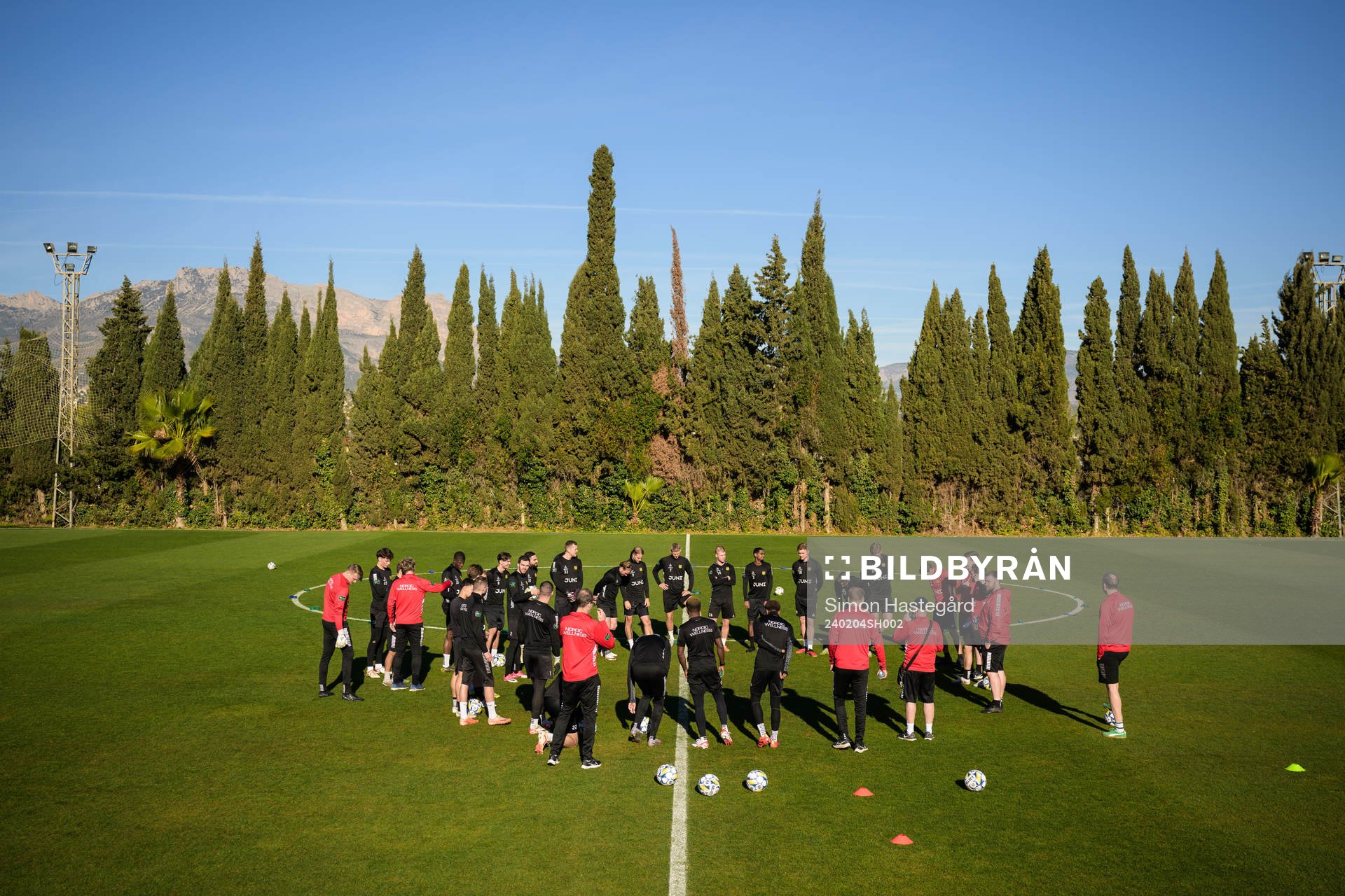 Under en fotbollsträning med GAIS