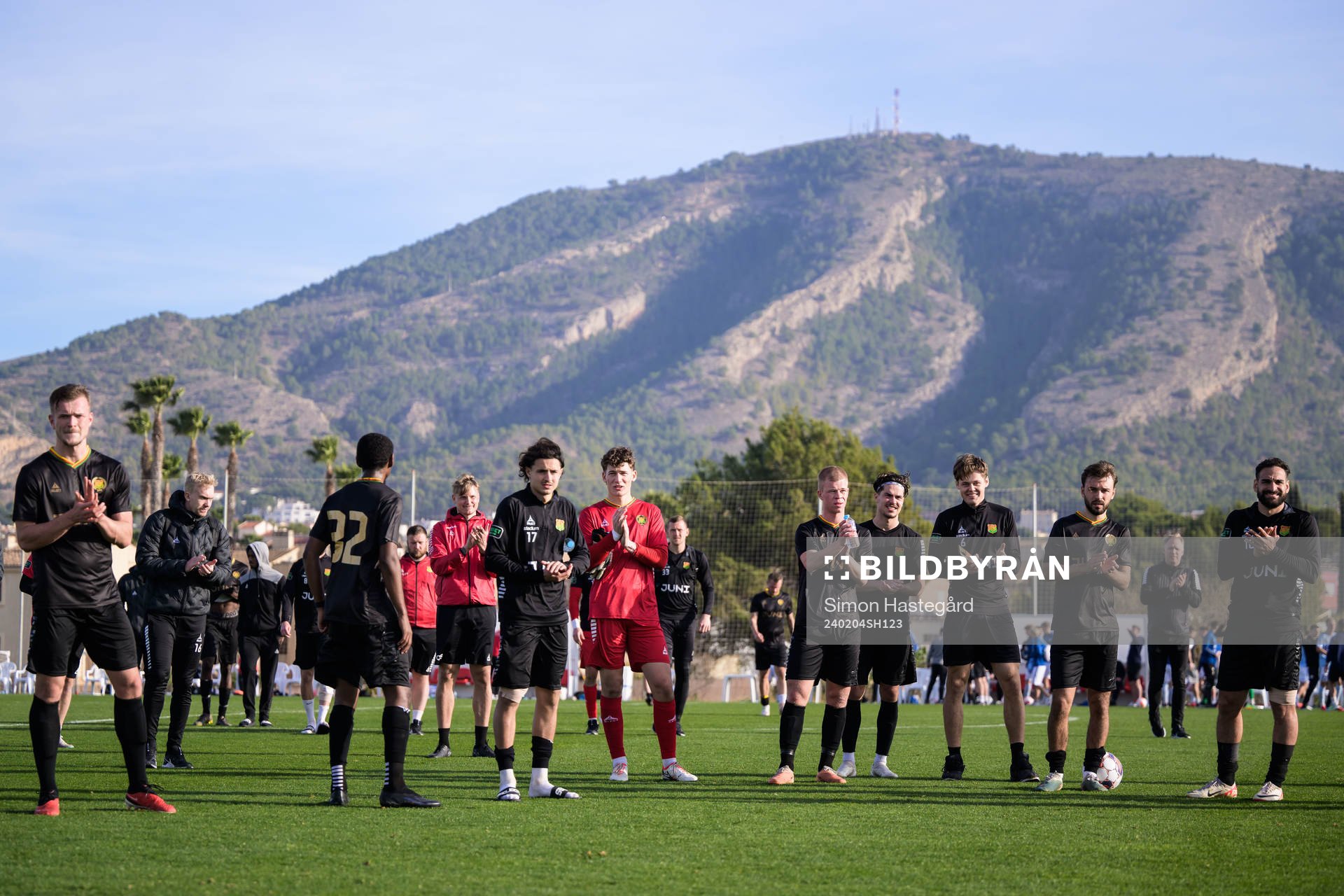 Players of GAIS after the friendly football match between GAIS and Sønderjyske on February 5, 2024 in L'Albir. 
