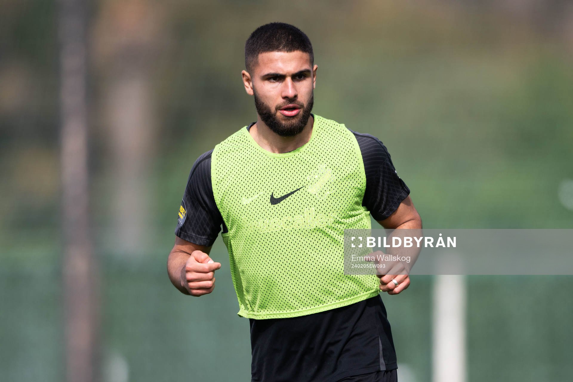 AIKs Omar Faraj under en träning med AIK den 5 februari 2024 i Marbella. 