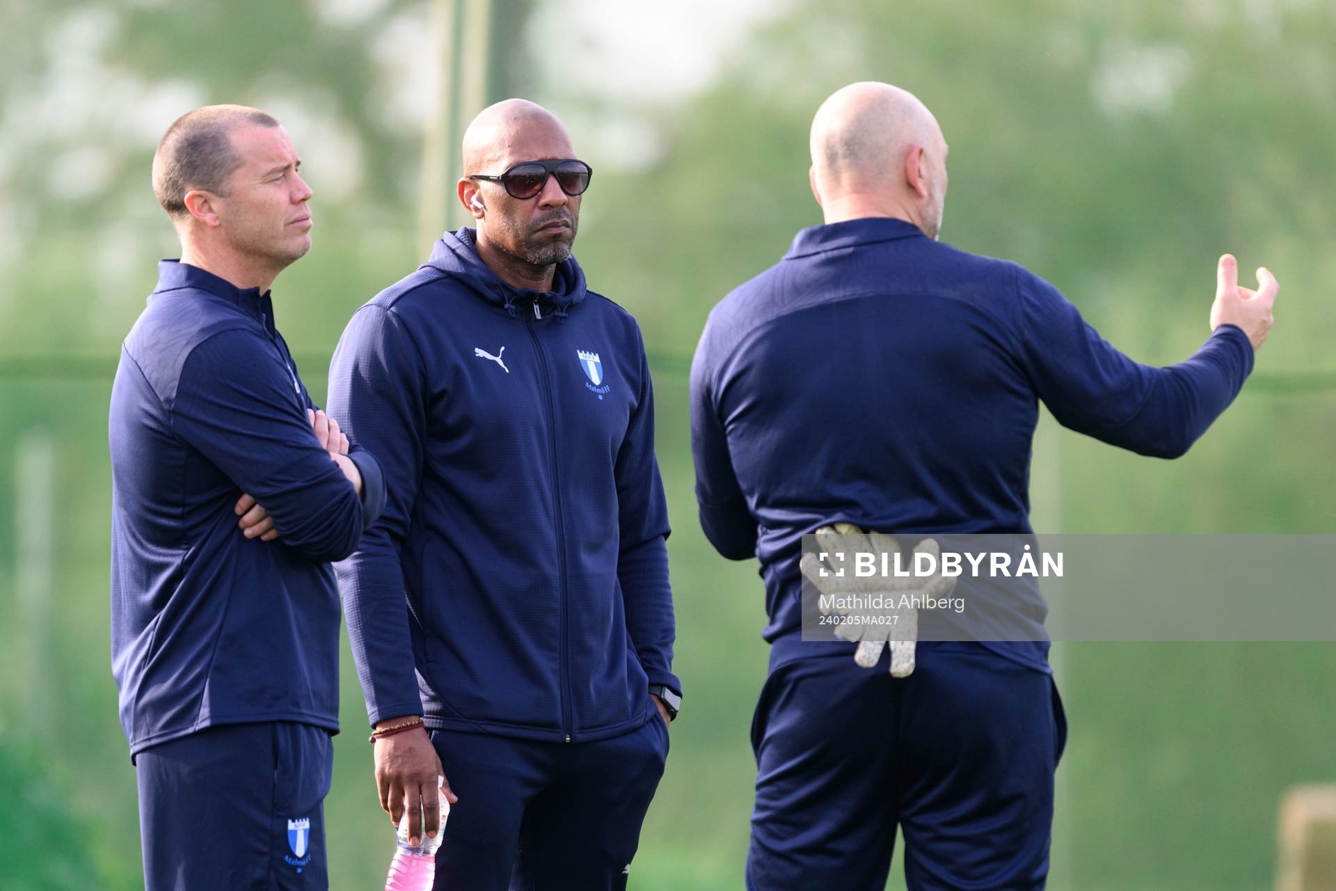 Malmö FFs sportchef Daniel Andersson, scout Jeffrey Aubynn