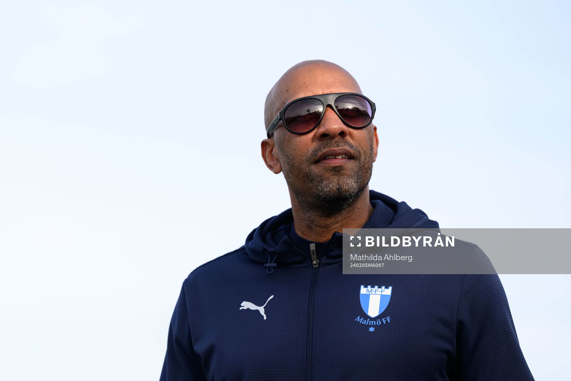 Malmö FFs scout Jeffrey Aubynn under en träning med Malmö FF den 5 februari 2024 i Estepona. 