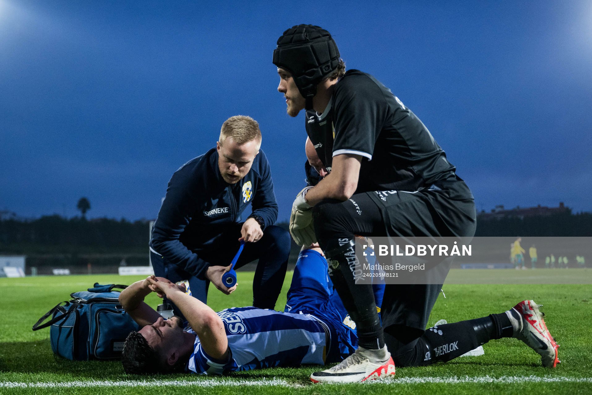 Melvin Koliqi, Physiotherapist Kaj Leuther and Goalkeeper