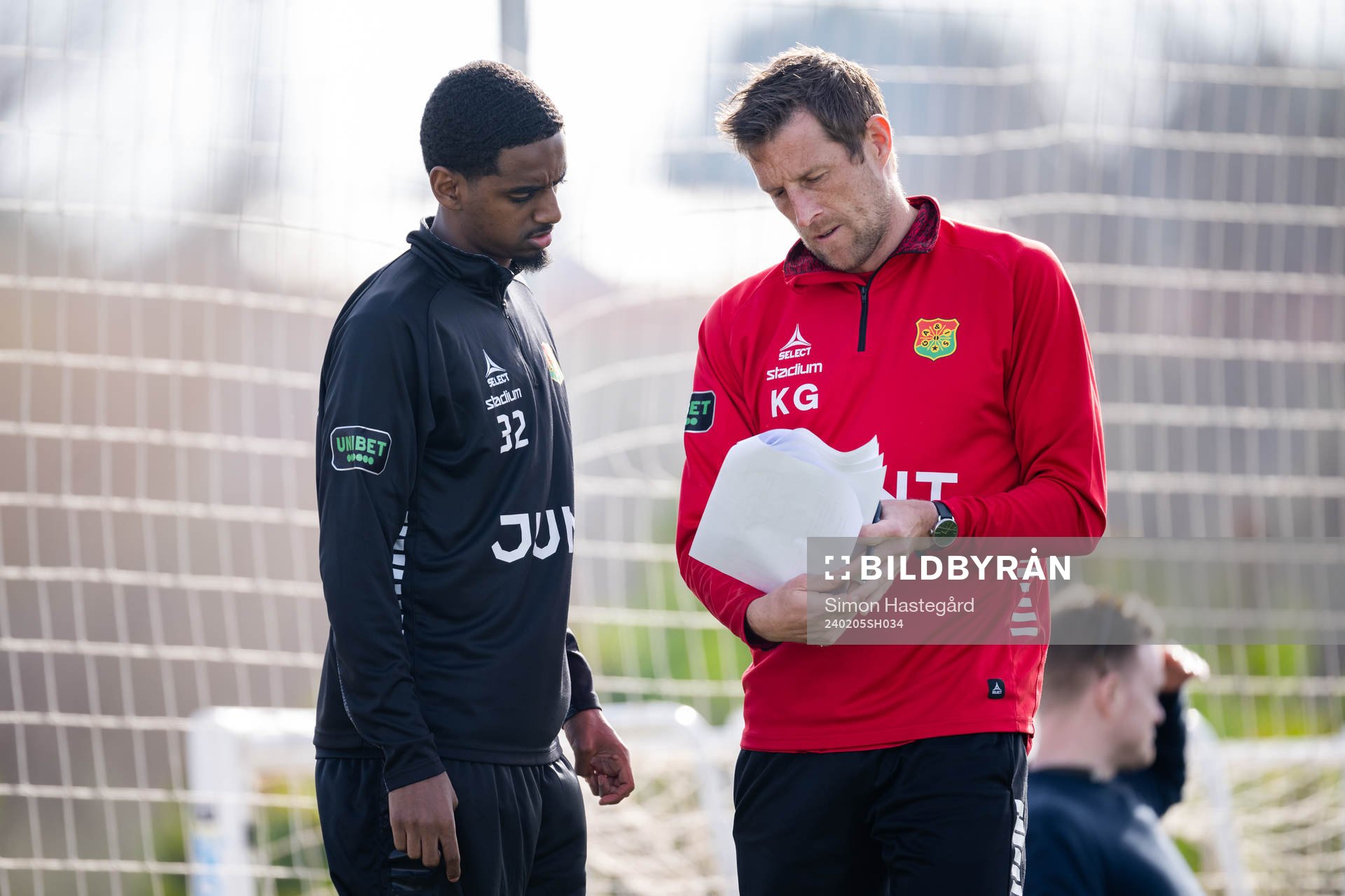 Harun Ibrahim and Assistant coach Kenneth Gustafsson of GAIS