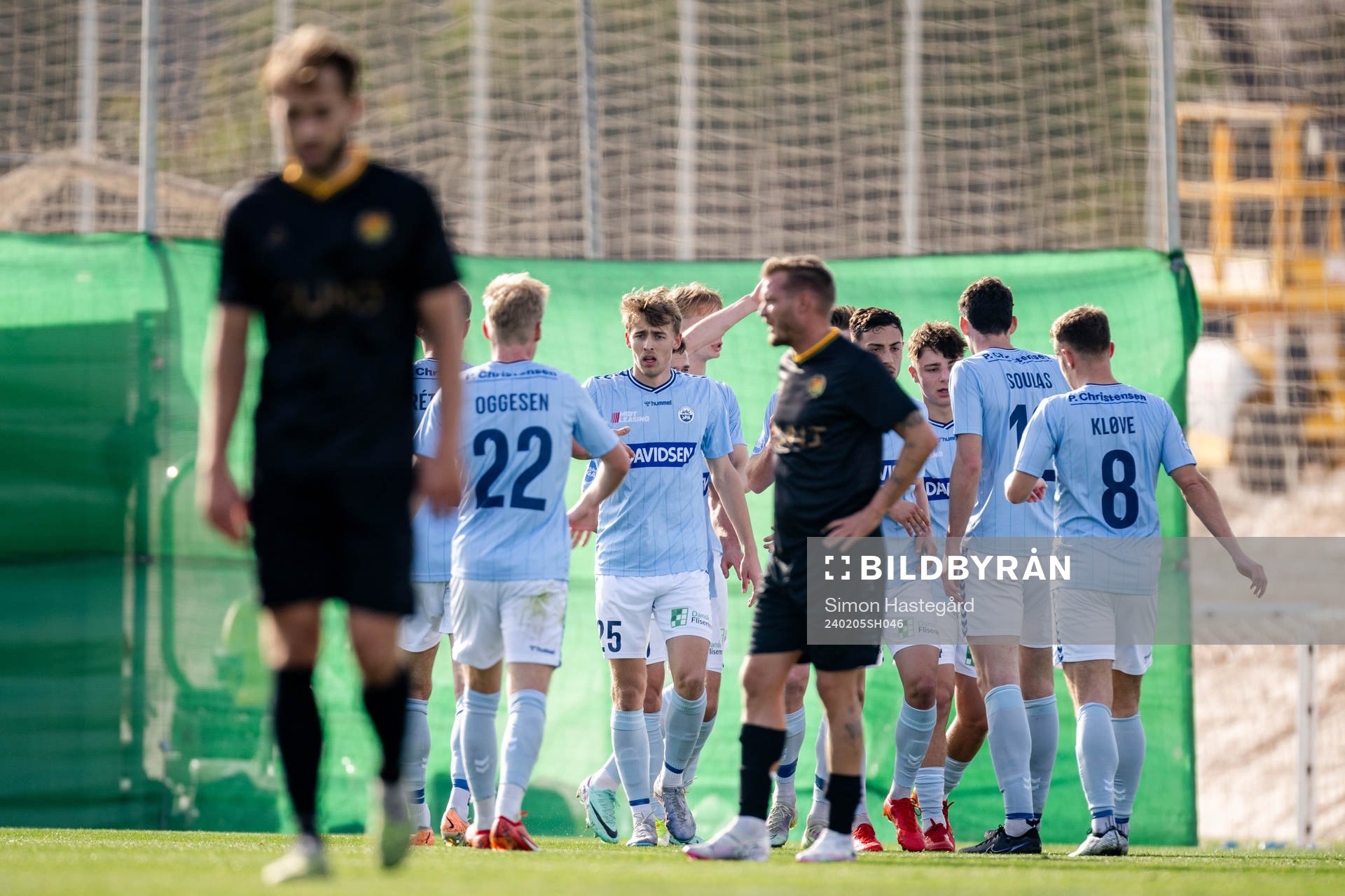 Mads Agger of Sønderjyske celebrates the 0-2 goal during the friendly football match between GAIS and Sønderjyske on February 5, 2024 in L'Albir.