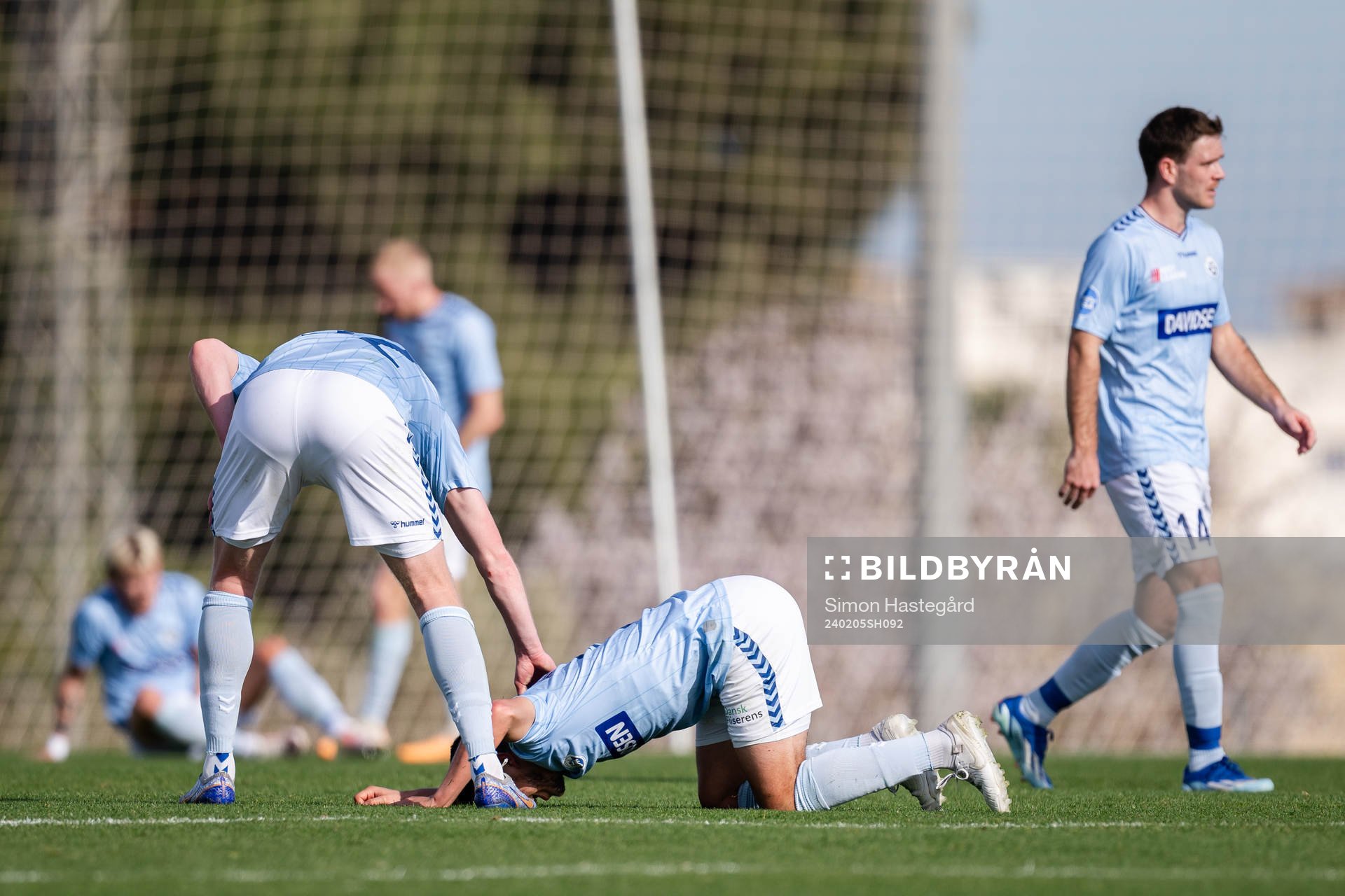 Jose Gallegos of Sønderjyske in pain