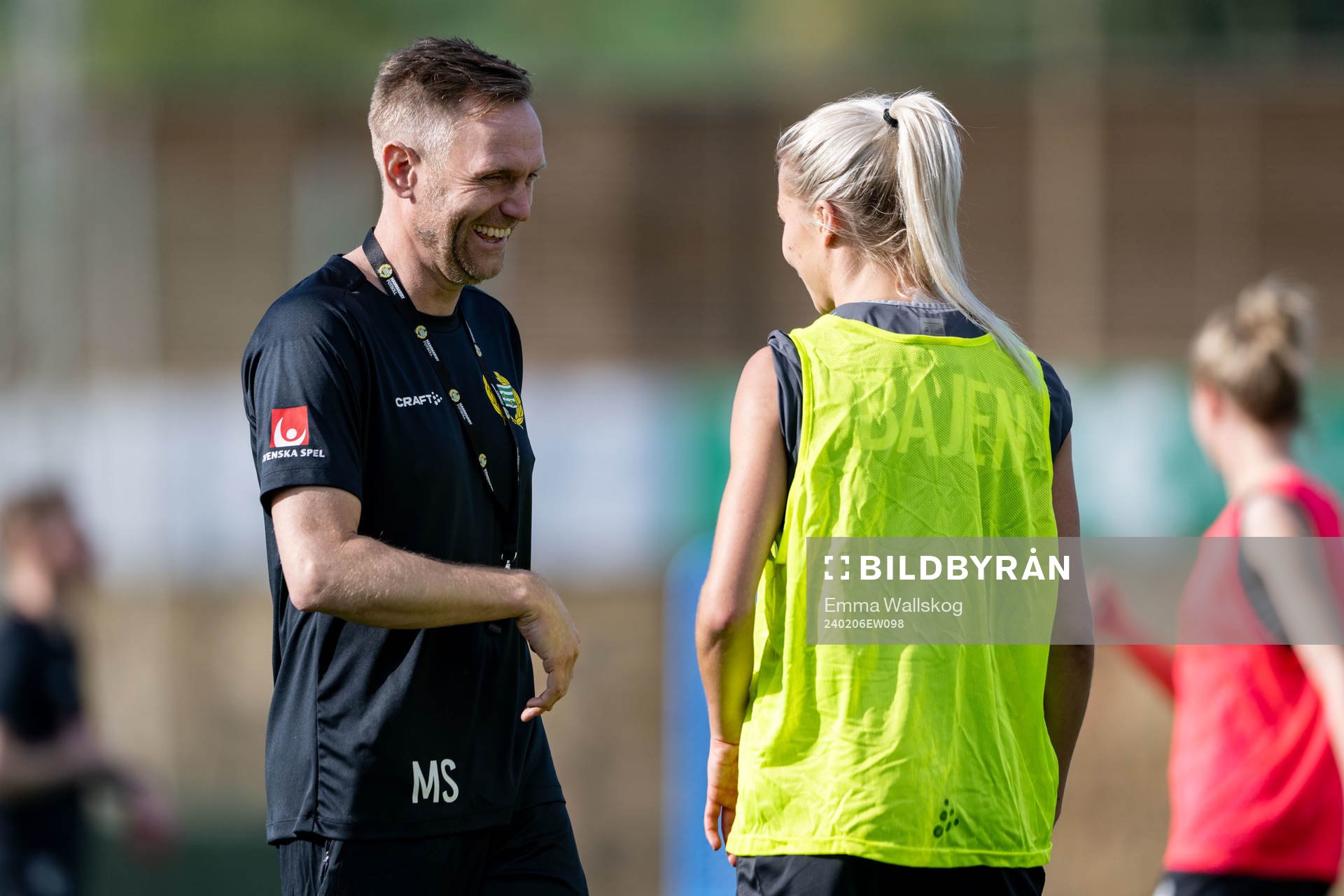 Hammarbys tränare Martin Sjögren och Lotta Ökvist