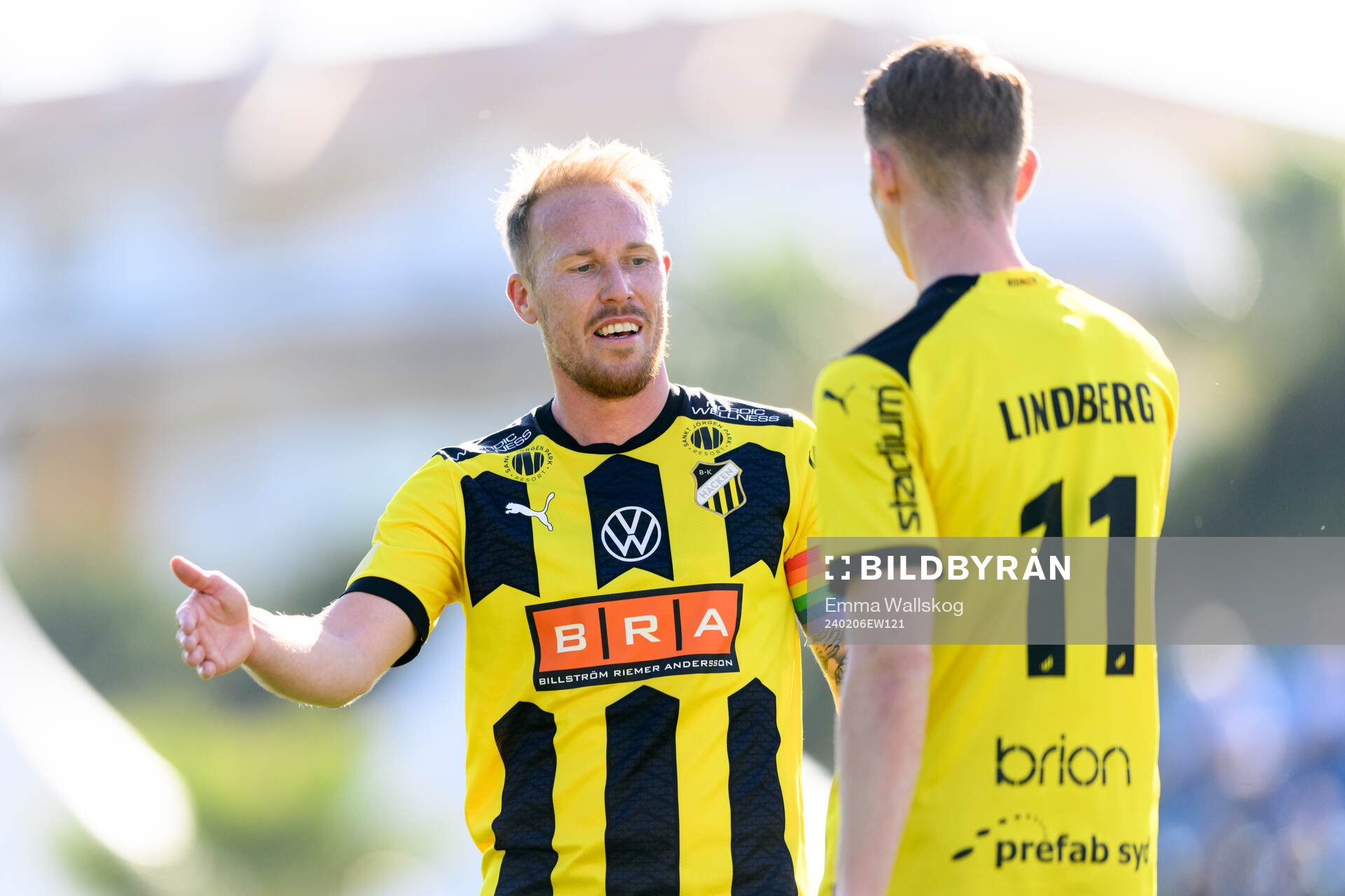 Mikkel Rygaard Jensen of Häcken celebrates