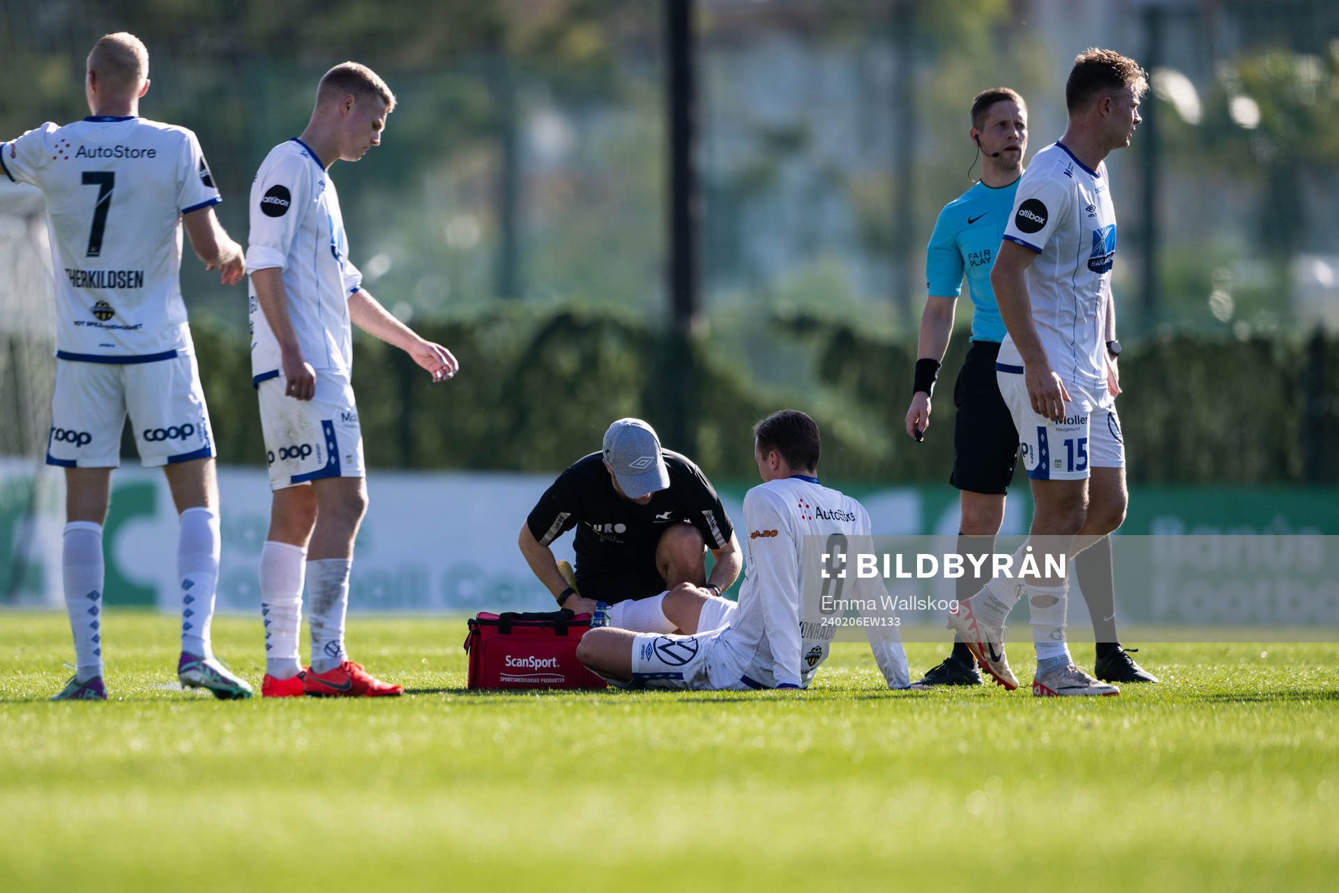 Morten Konradsen of Haugesund in pain