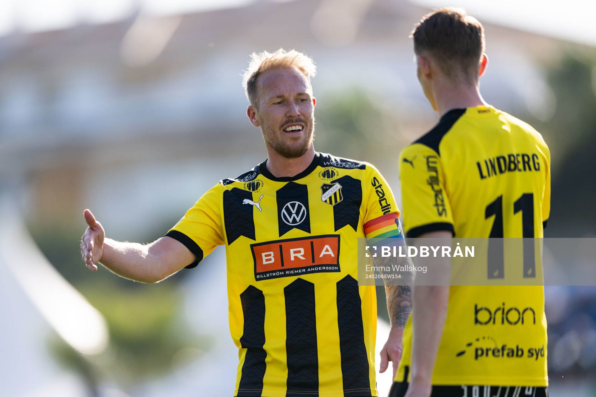 Mikkel Rygaard Jensen of Häcken and Julius Lindberg