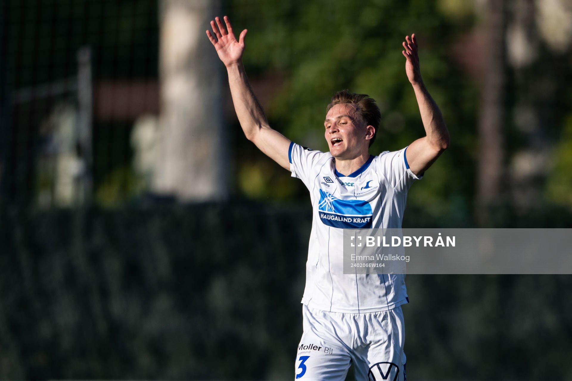 Oscar Krusnell of Haugesund reacts