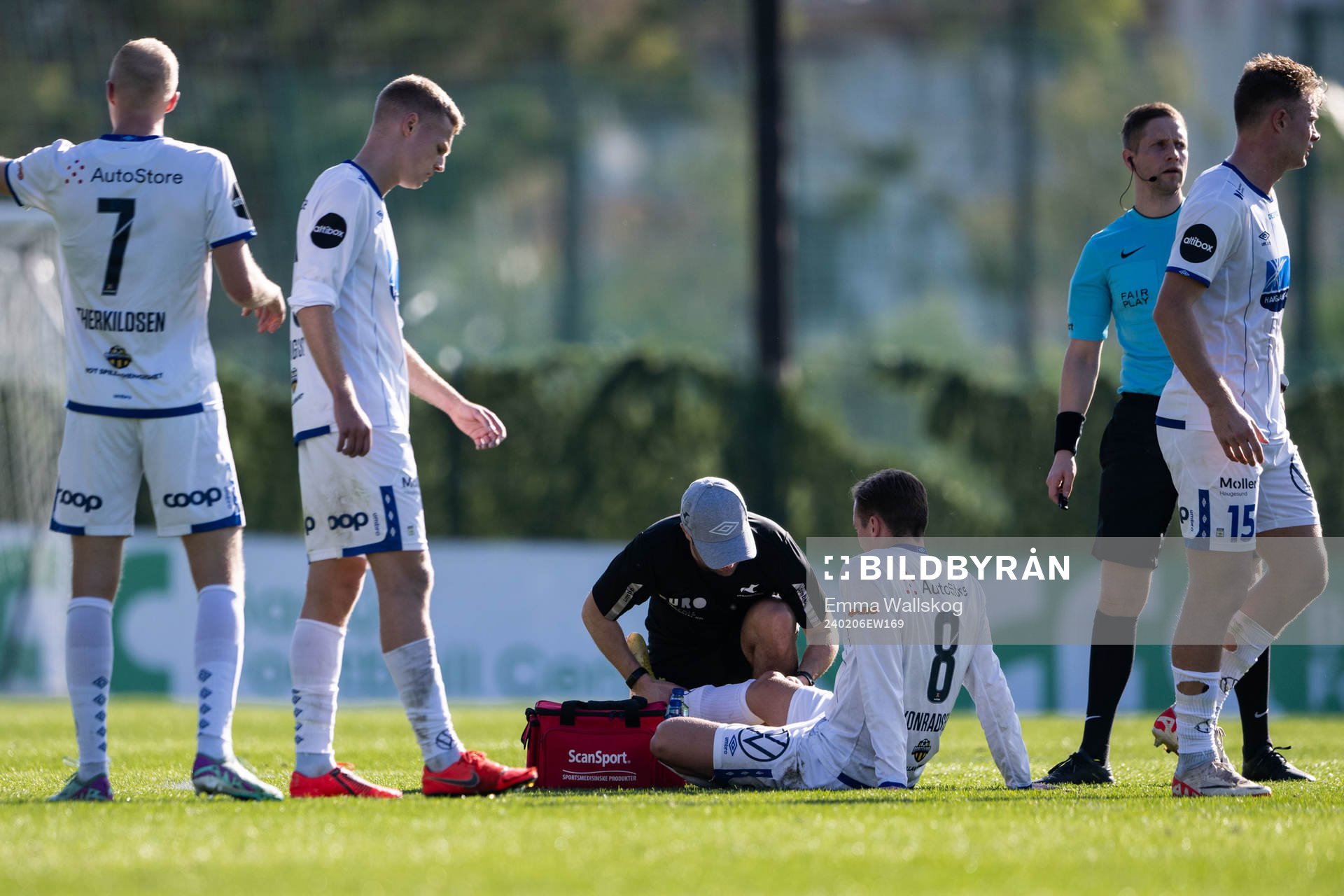 Morten Konradsen of Haugesund in pain