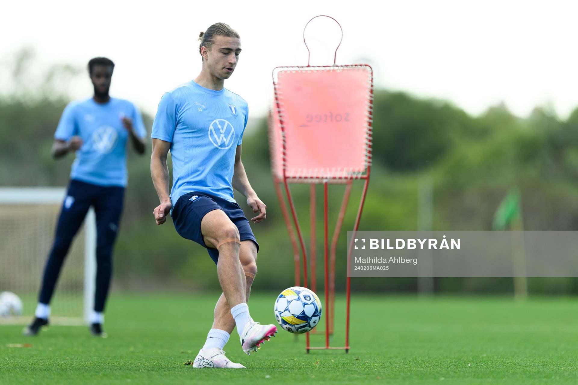 Under en träning med Malmö FF