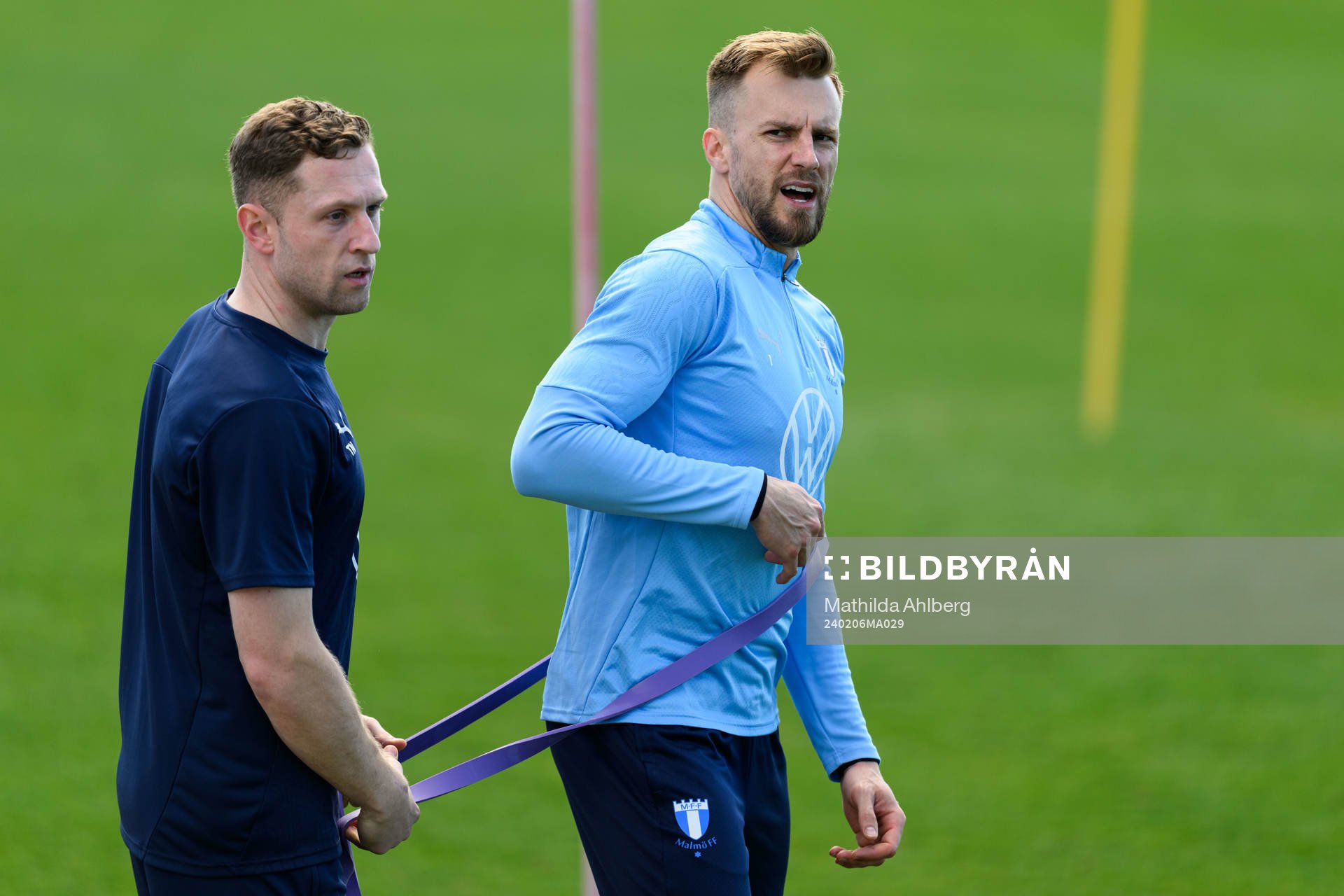 Malmö FFs fystränare Tom Noon och målvakt Ricardo